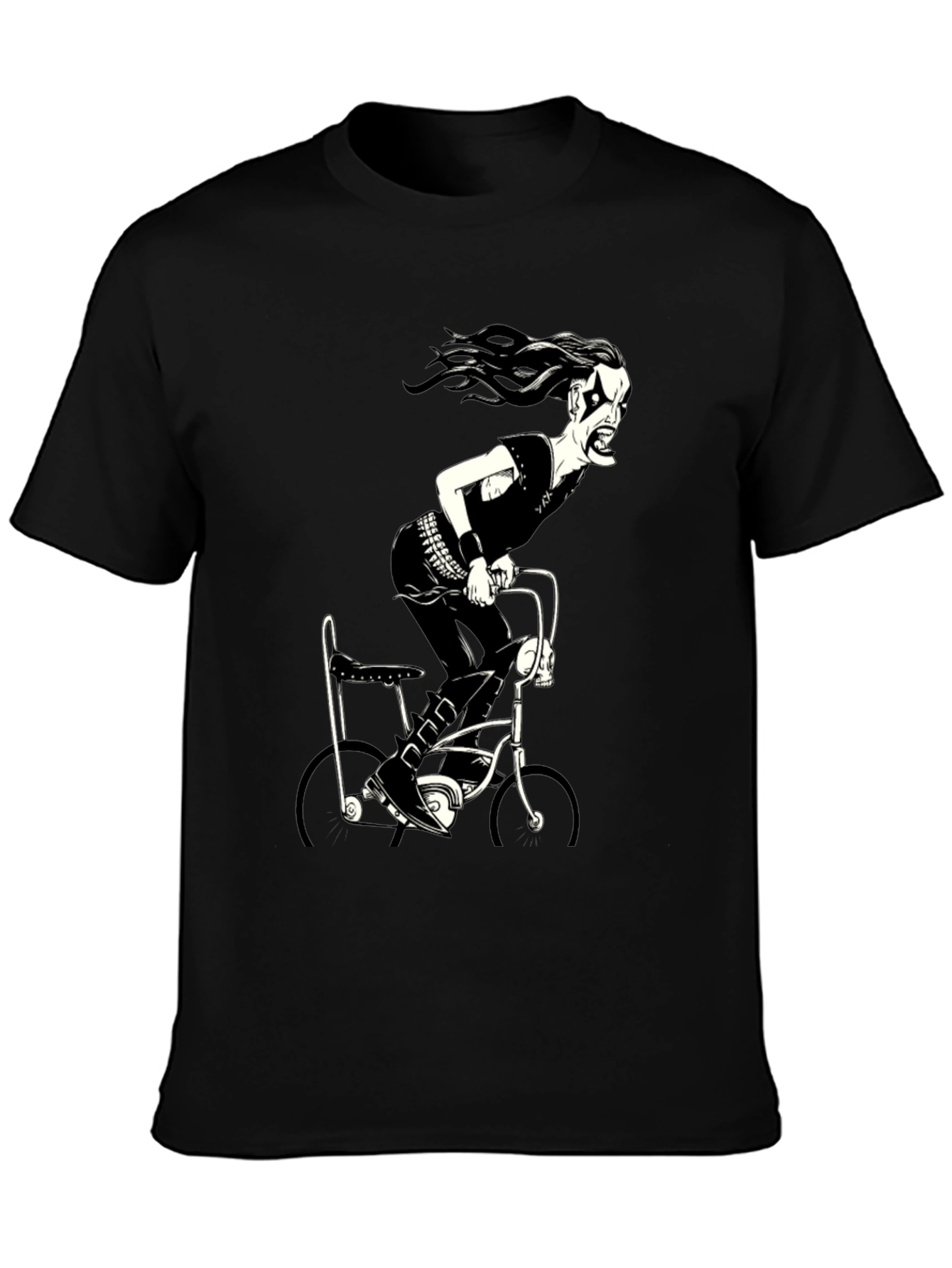 Black Black Metal Bike Rider Graphic T-Shirt view 3