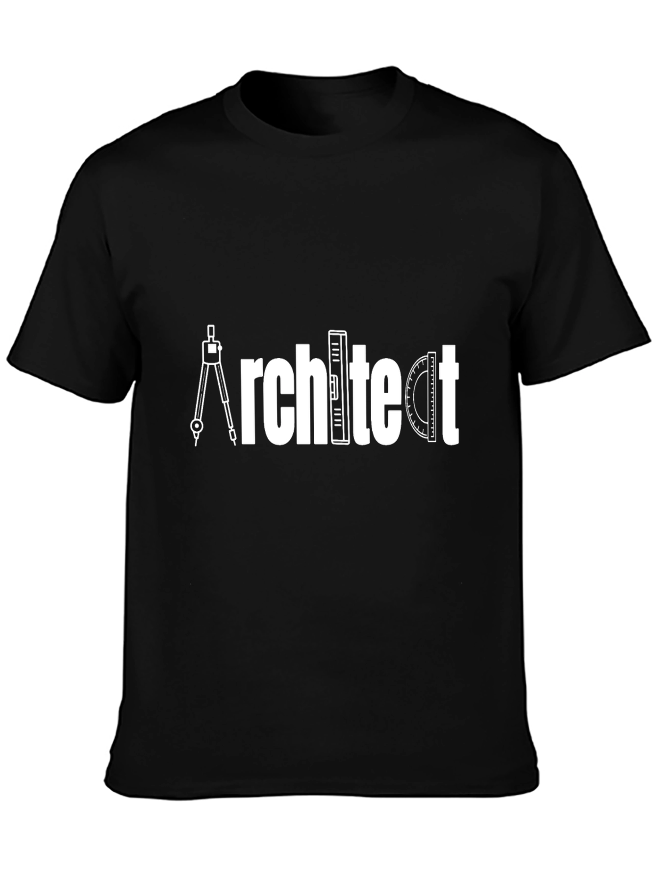 Black Architect Graphic Tee - Black Cotton T-Shirt view 3