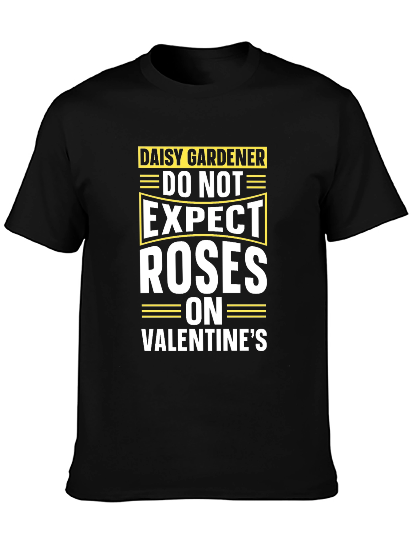 Black Daisy Gardener Valentine's T-Shirt view 3