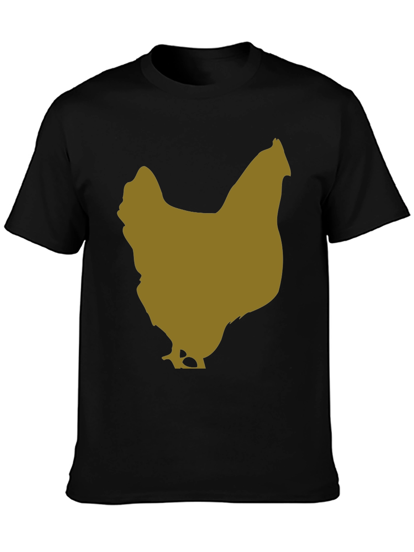 Black Chicken Silhouette Tee - Black Cotton Blend view 3