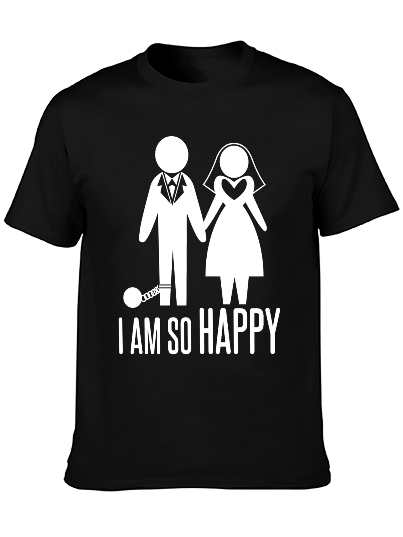 Black Happily Ever After T-Shirt - I am So Happy! view 3