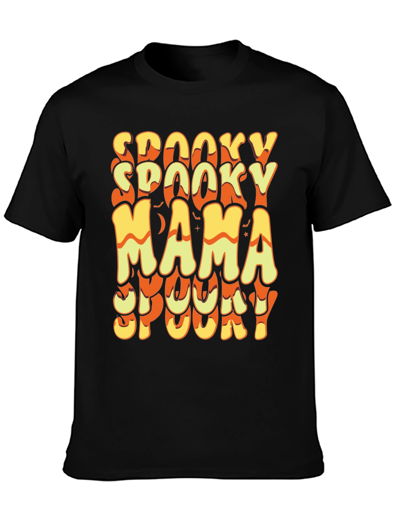 Black Spooky Mama Halloween T-Shirt view 3
