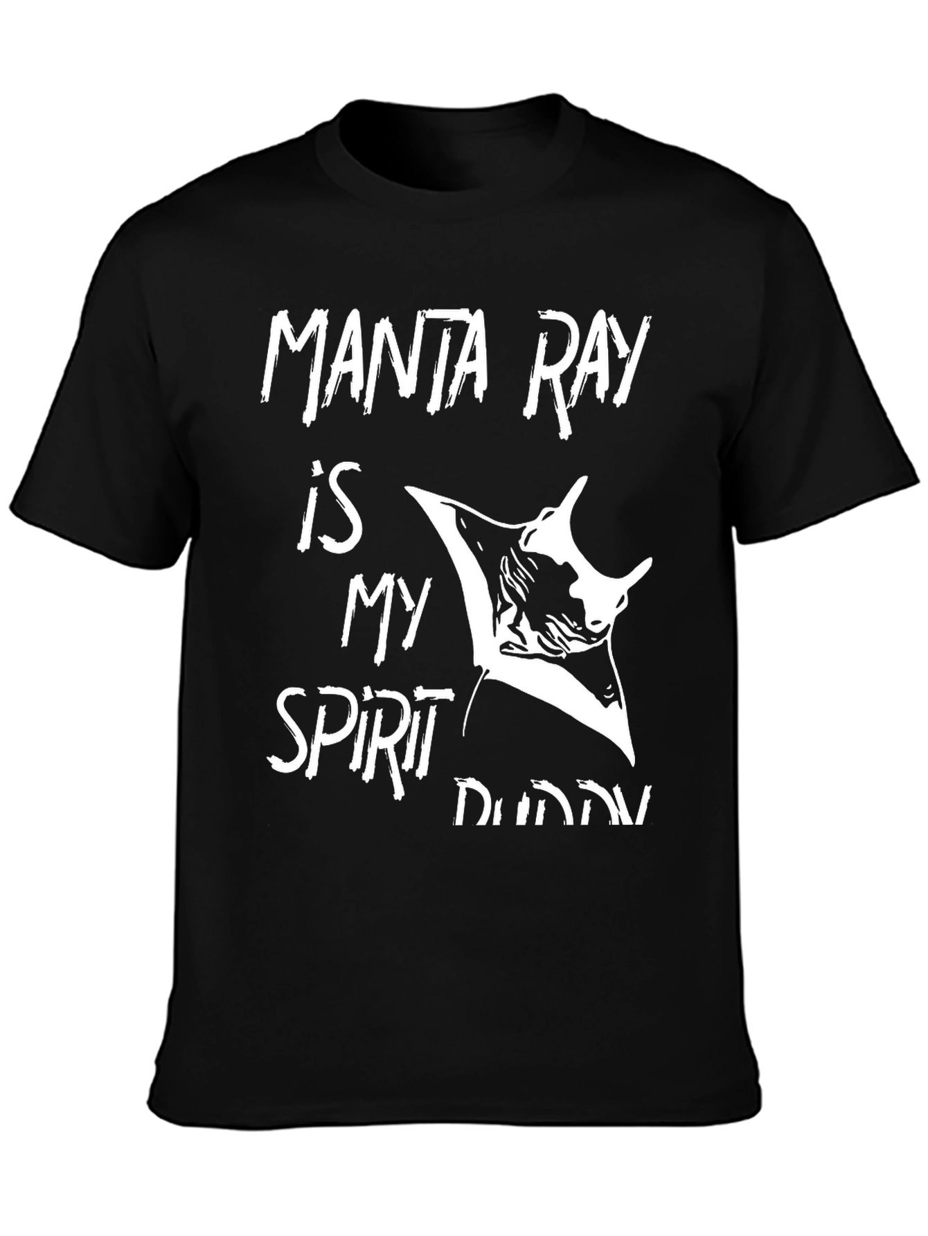 Black Manta Ray Spirit Buddy Graphic Tee view 3