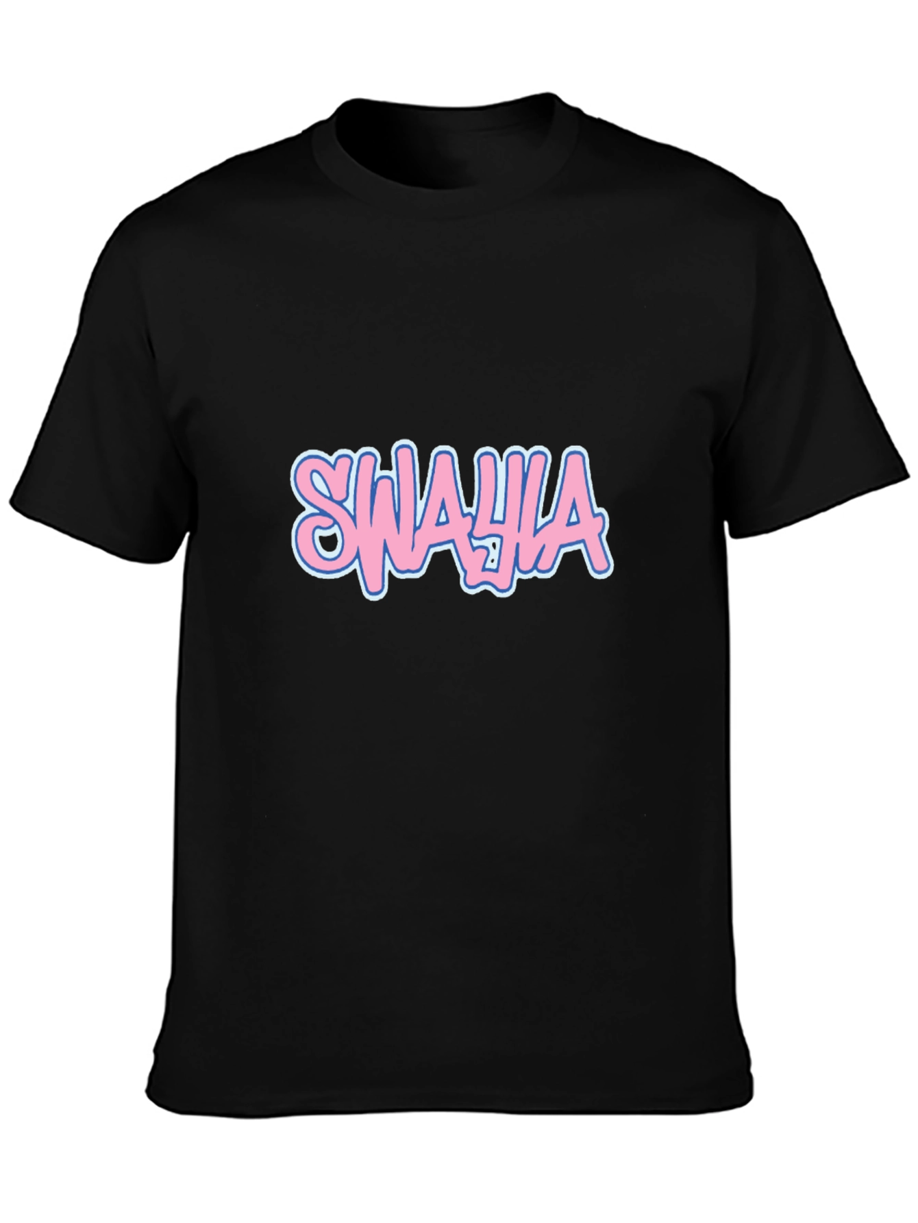 Black Swahia Graphic Black T-Shirt view 3