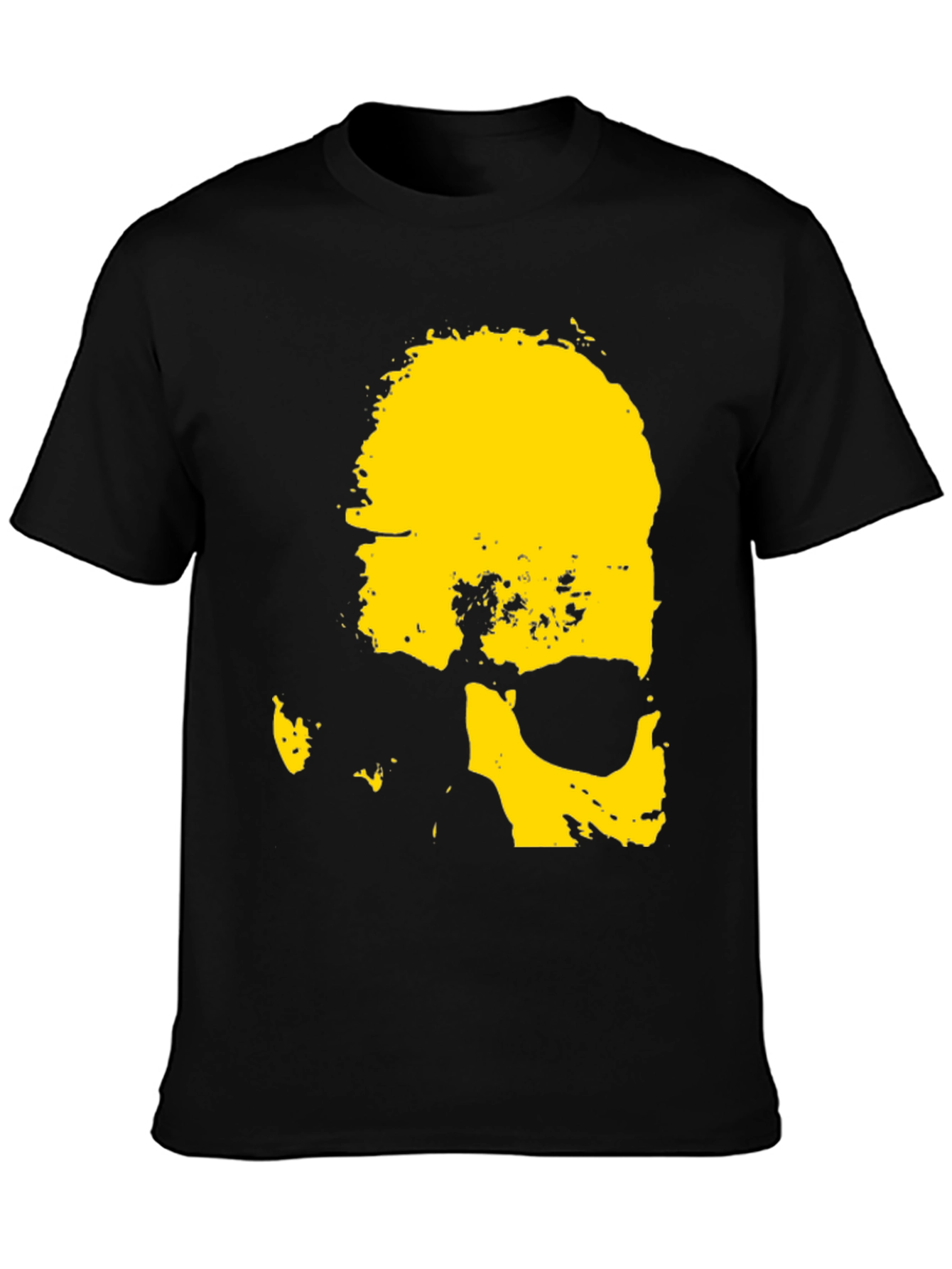 Black Skull Graphic Black T-Shirt view 3