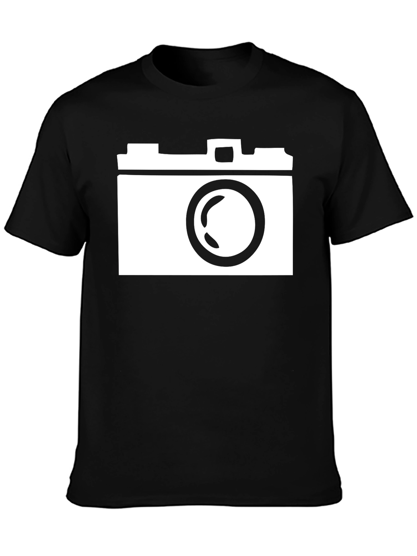 Black Retro Camera Graphic T-Shirt - Classic Photographer Tee view 3