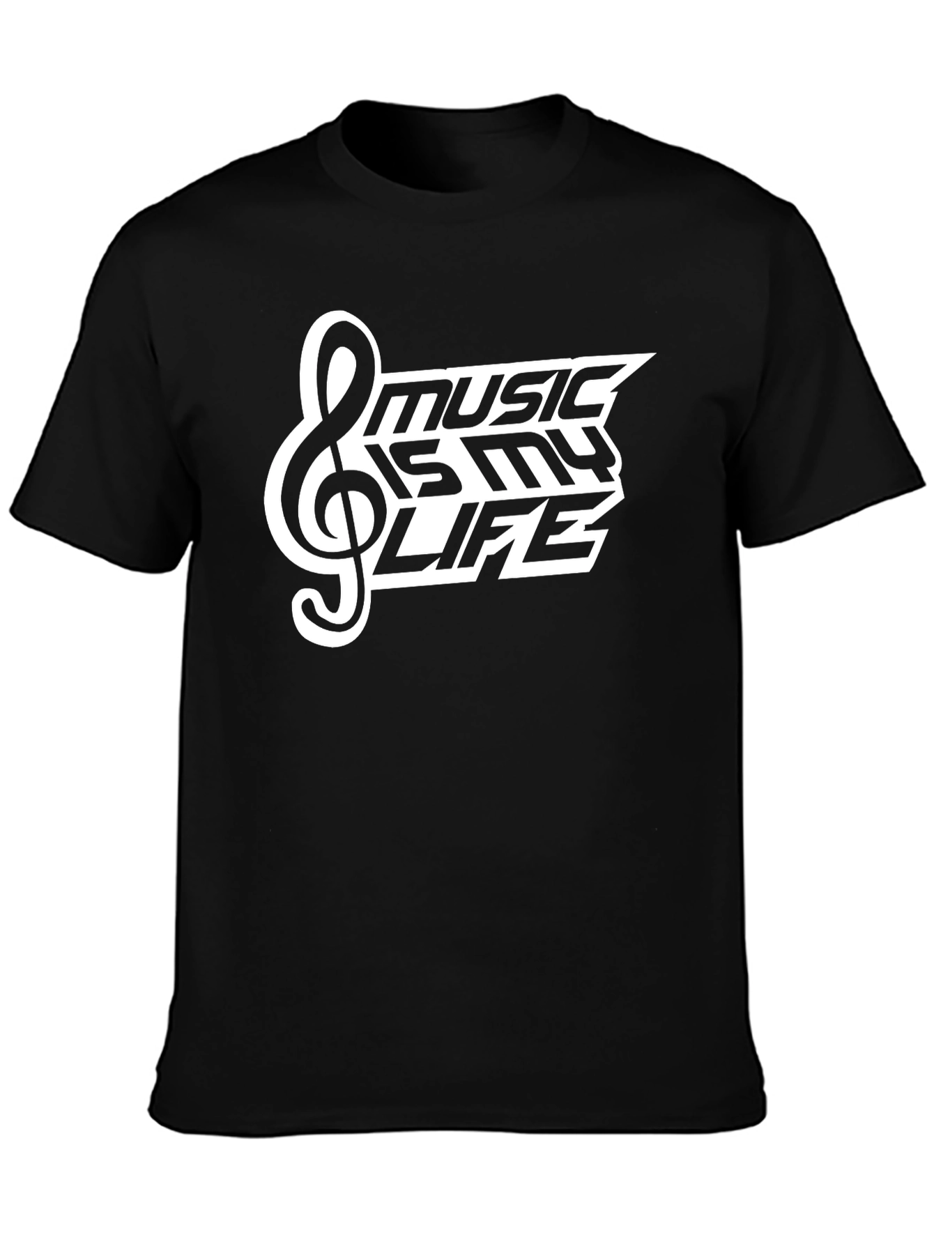 Black Music Is My Life Black T-Shirt view 3