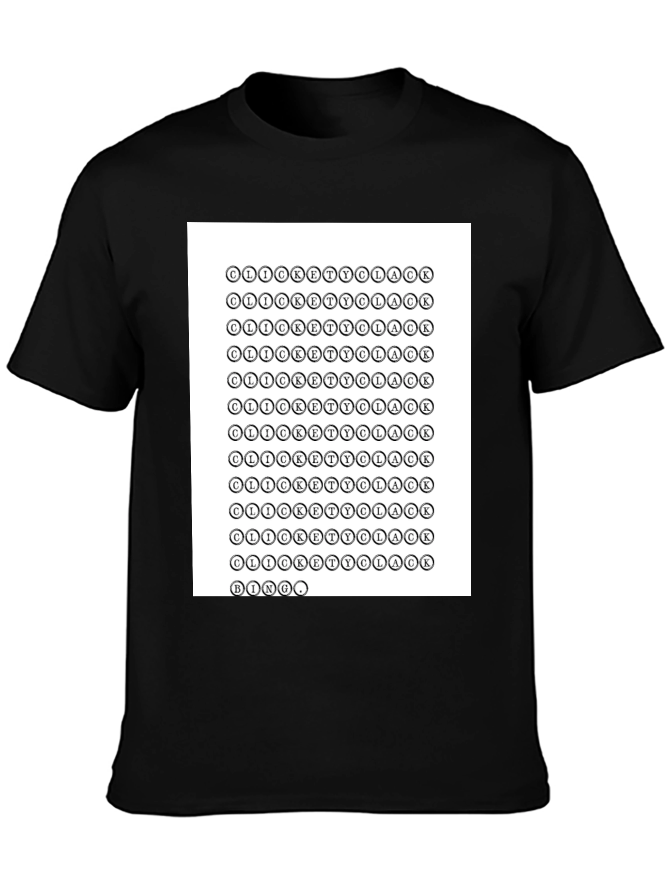 Black Clickety Clack Bingo T-Shirt - Quirky & Unique Design view 3
