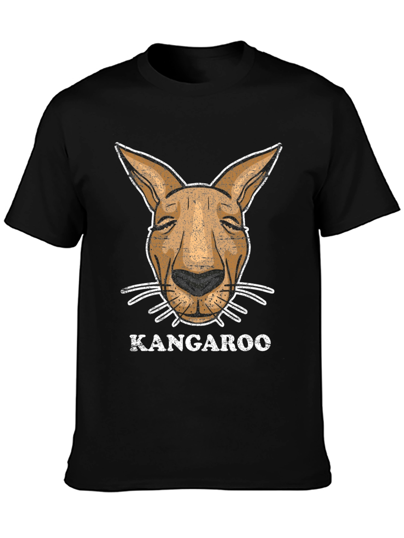 Black Kangaroo Graphic Tee - Novelty Animal Design view 3