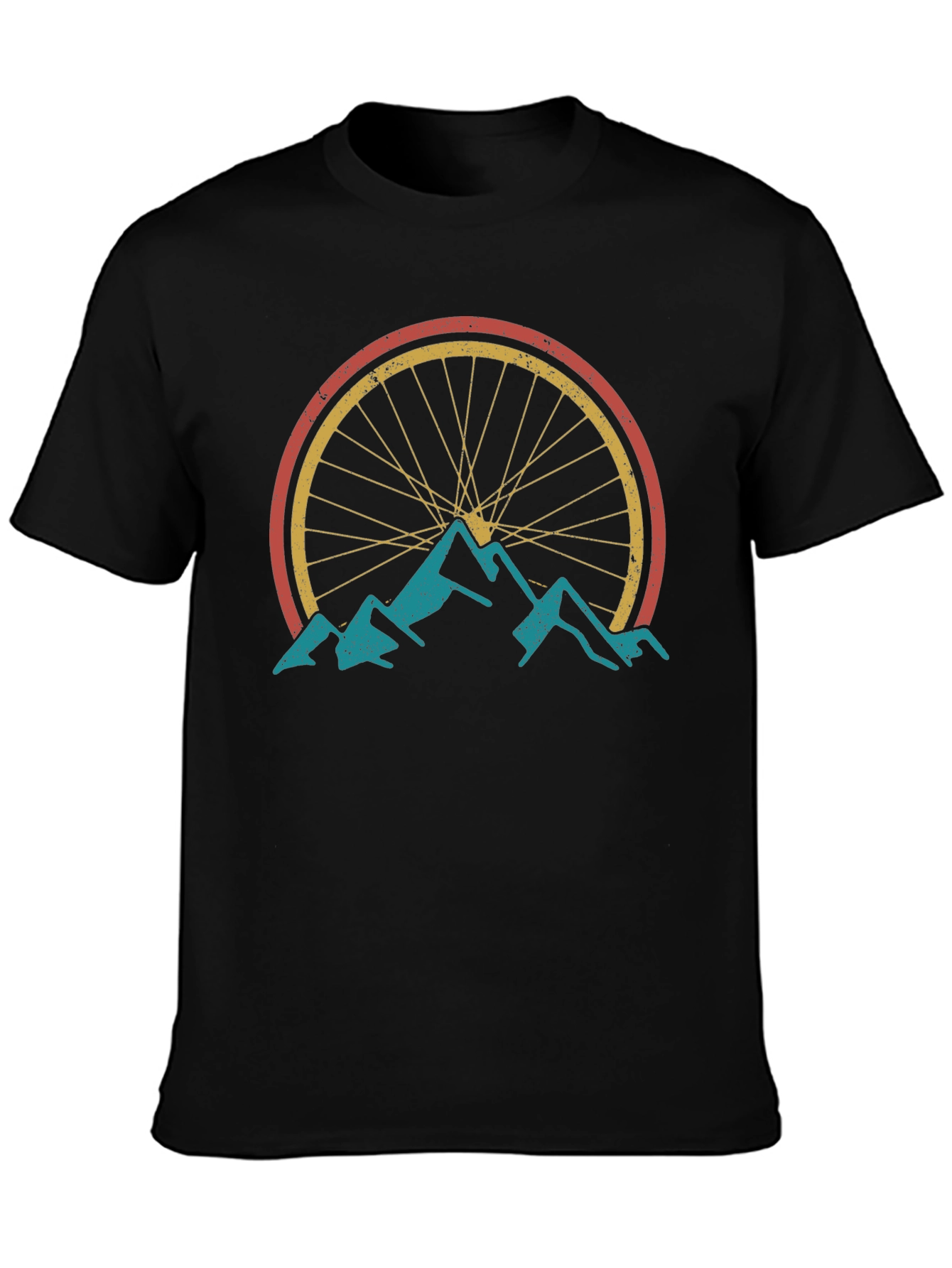 Black Mountain Bike Graphic Tee - Vintage Style view 3