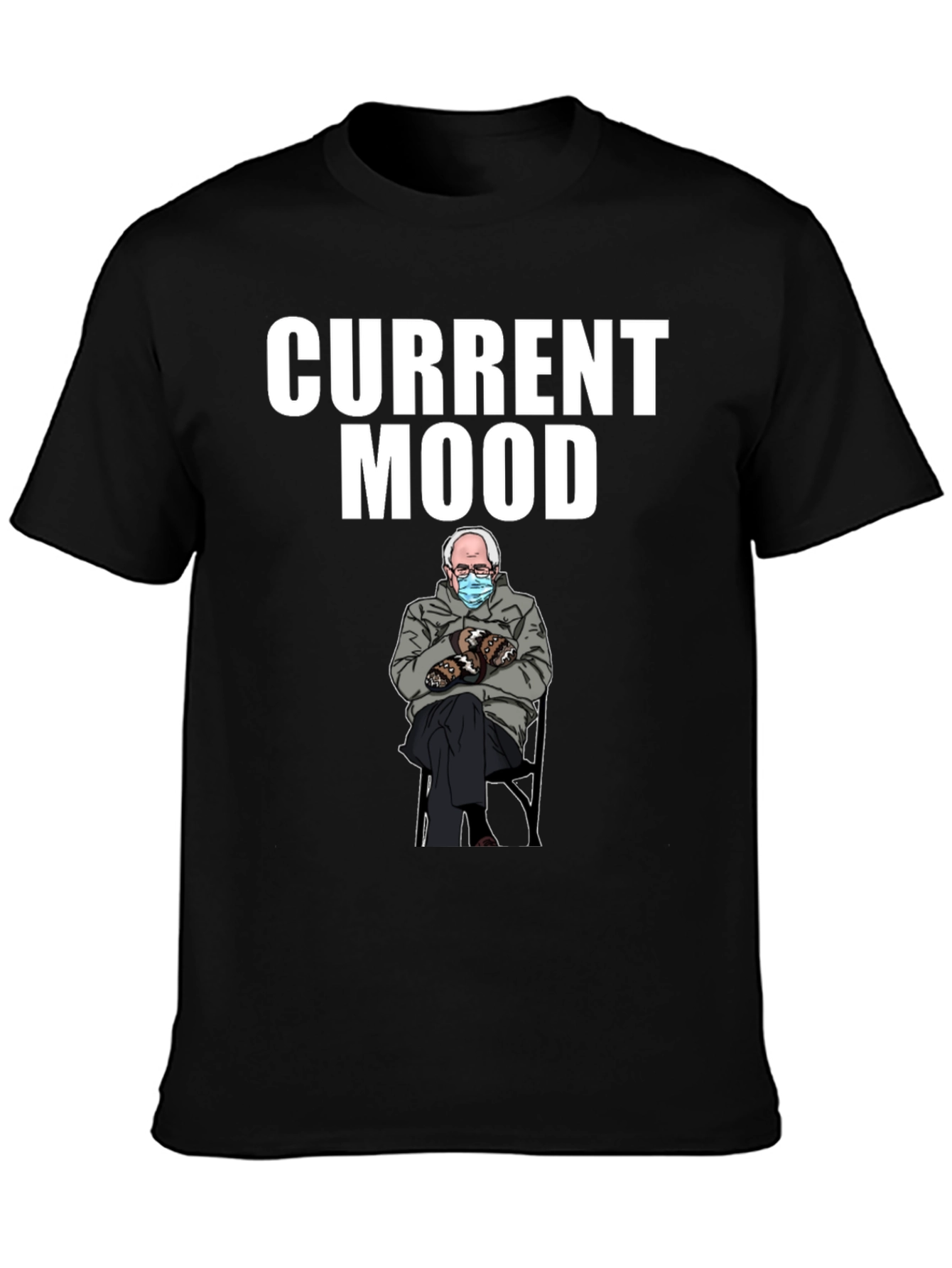 Black Current Mood Bernie T-Shirt view 3