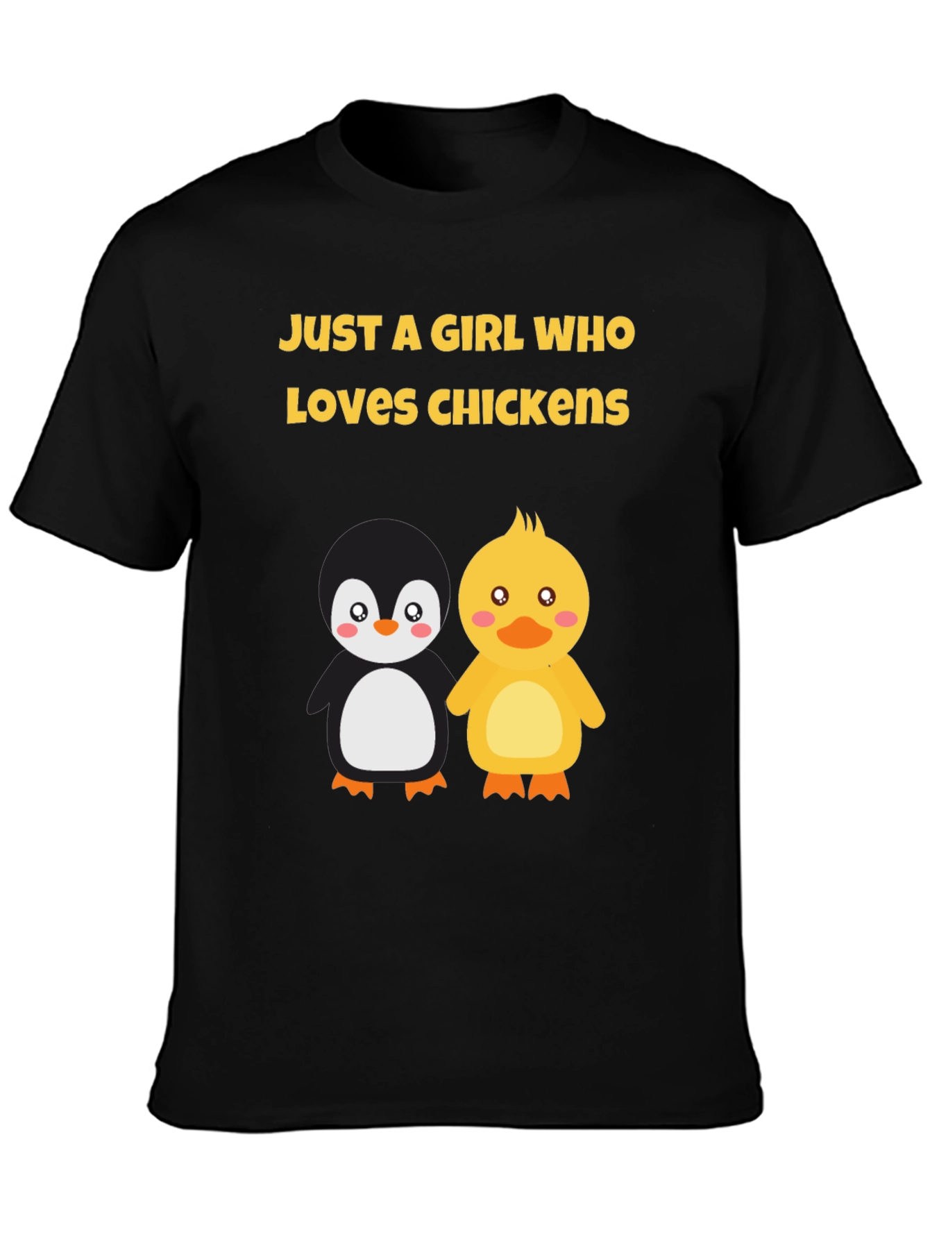 Black Girl Who Loves Chickens Graphic Tee view 3