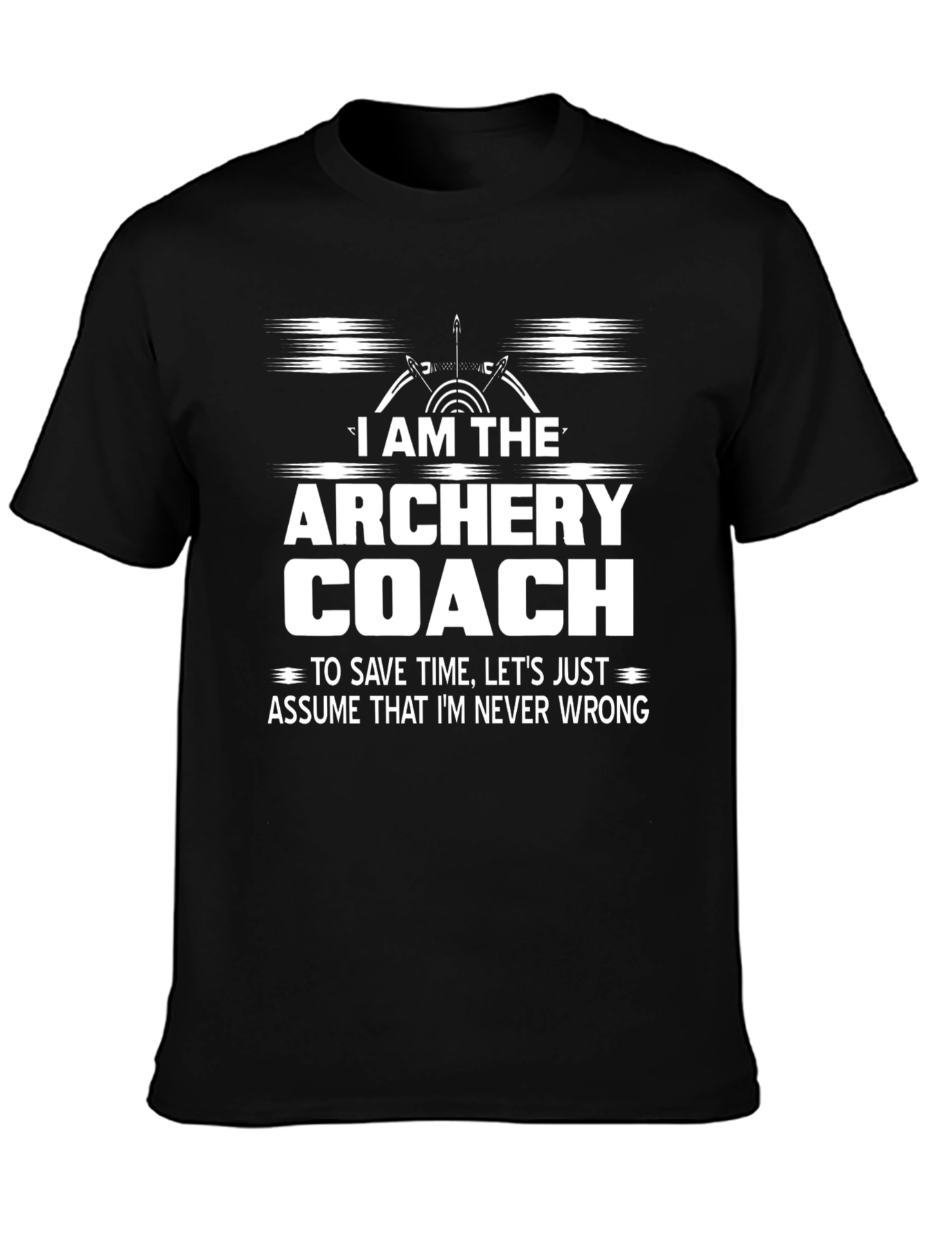 Black Archery Coach T-Shirt - Never Wrong! view 3