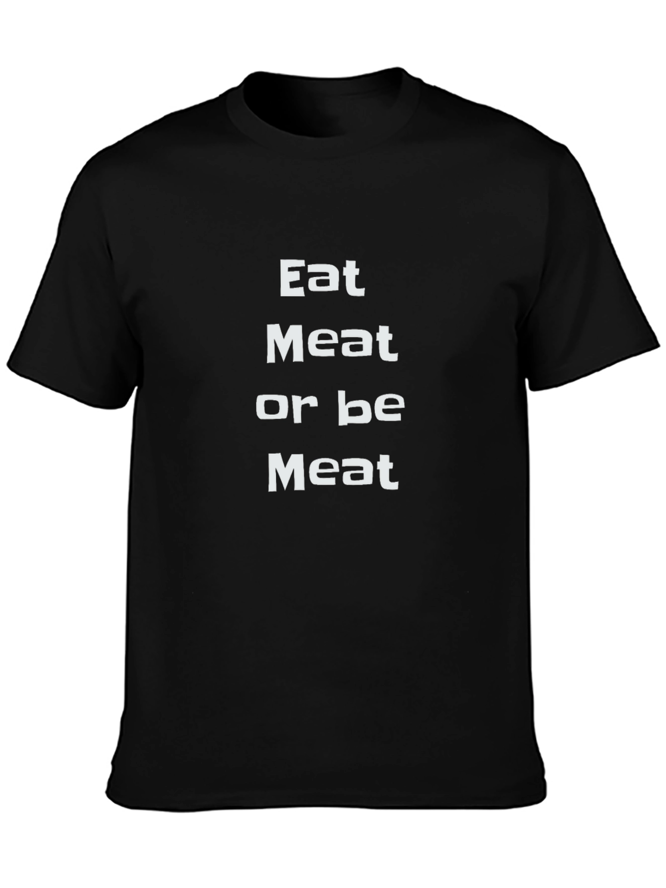 Black Eat Meat T-Shirt - Bold Statement Tee view 3