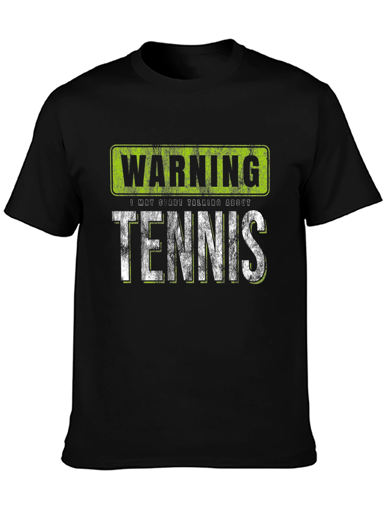 Black Warning: May Start Talking About Tennis T-Shirt view 3