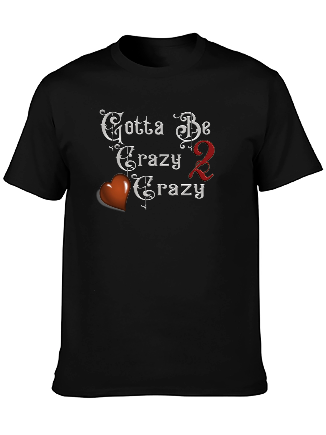 Black Gotta Be Crazy Tee - Black Crew Neck view 3