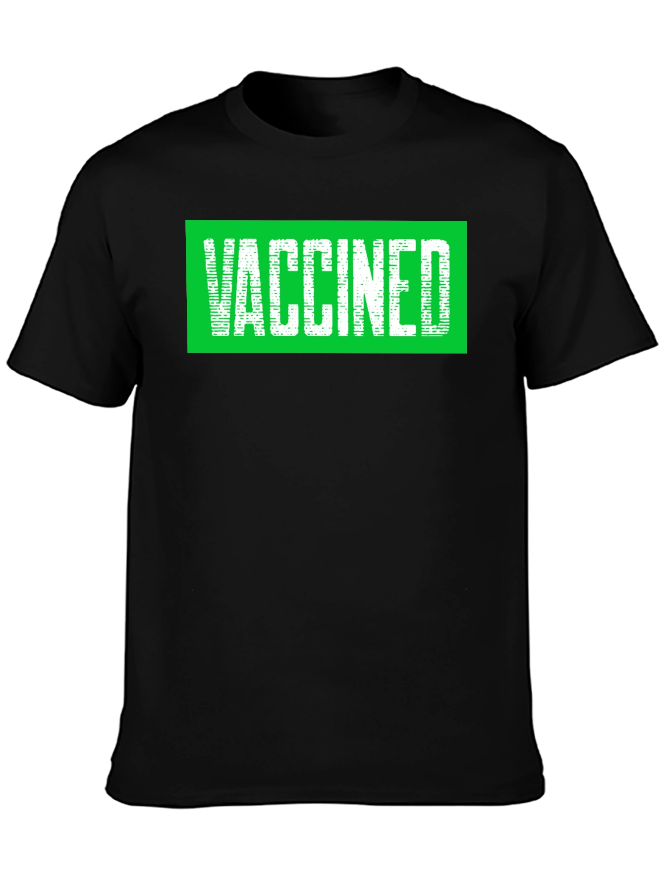 Black Vaccinated Graphic Print T-Shirt view 3
