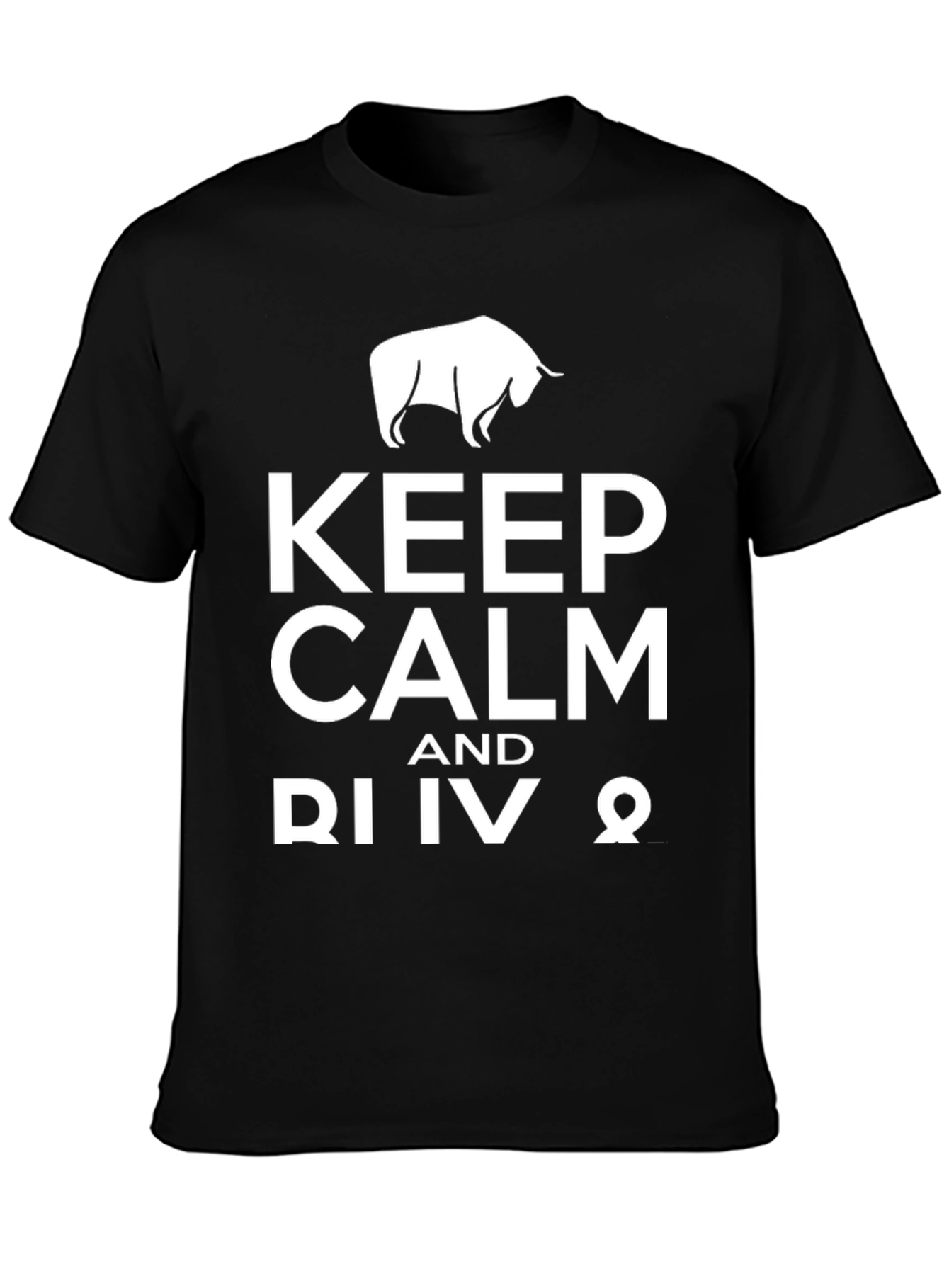 Black Keep Calm and Trade T-Shirt view 3