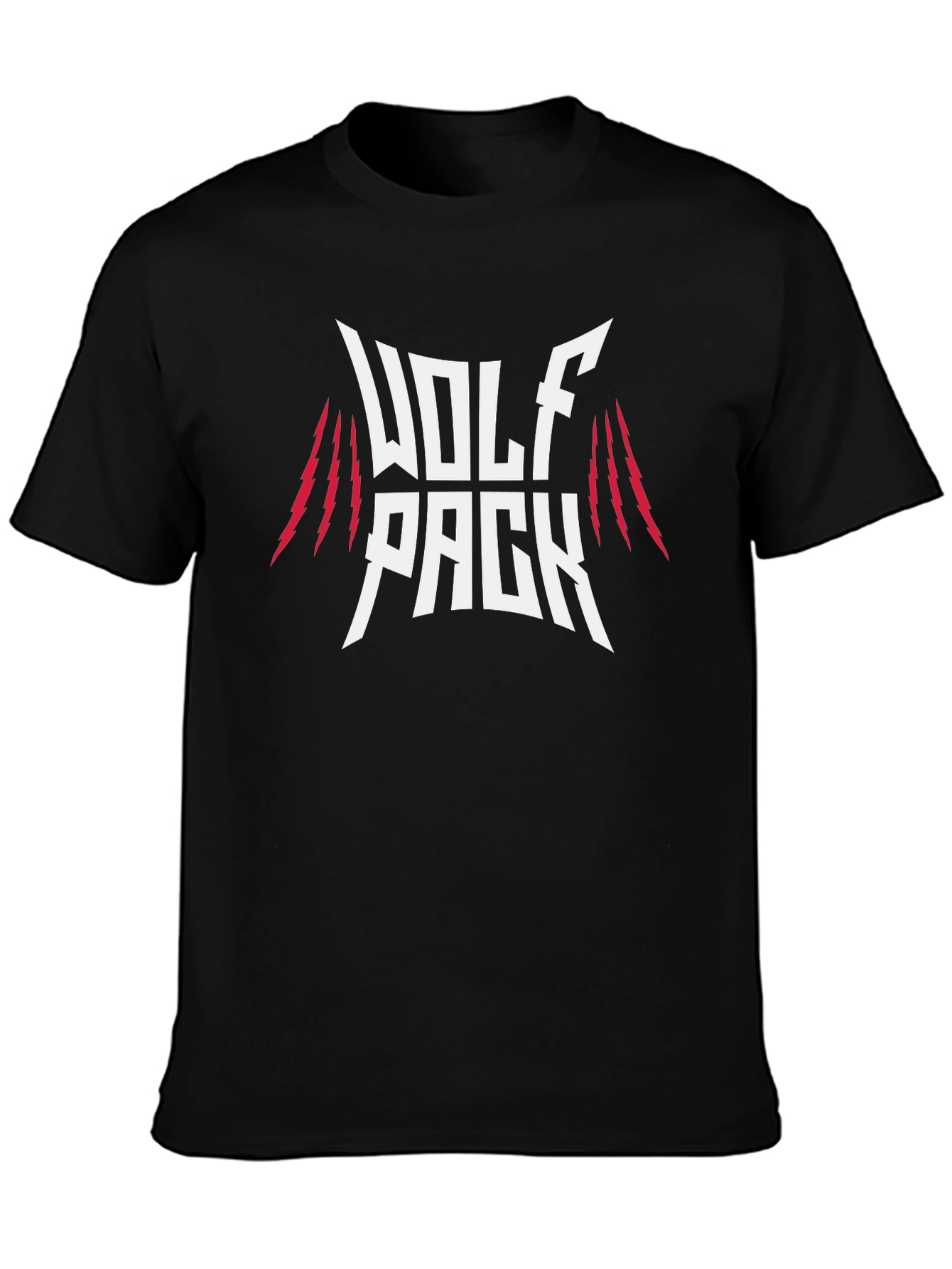 Wolf Pack Graphic Tee - Black Cotton T-Shirt - 3