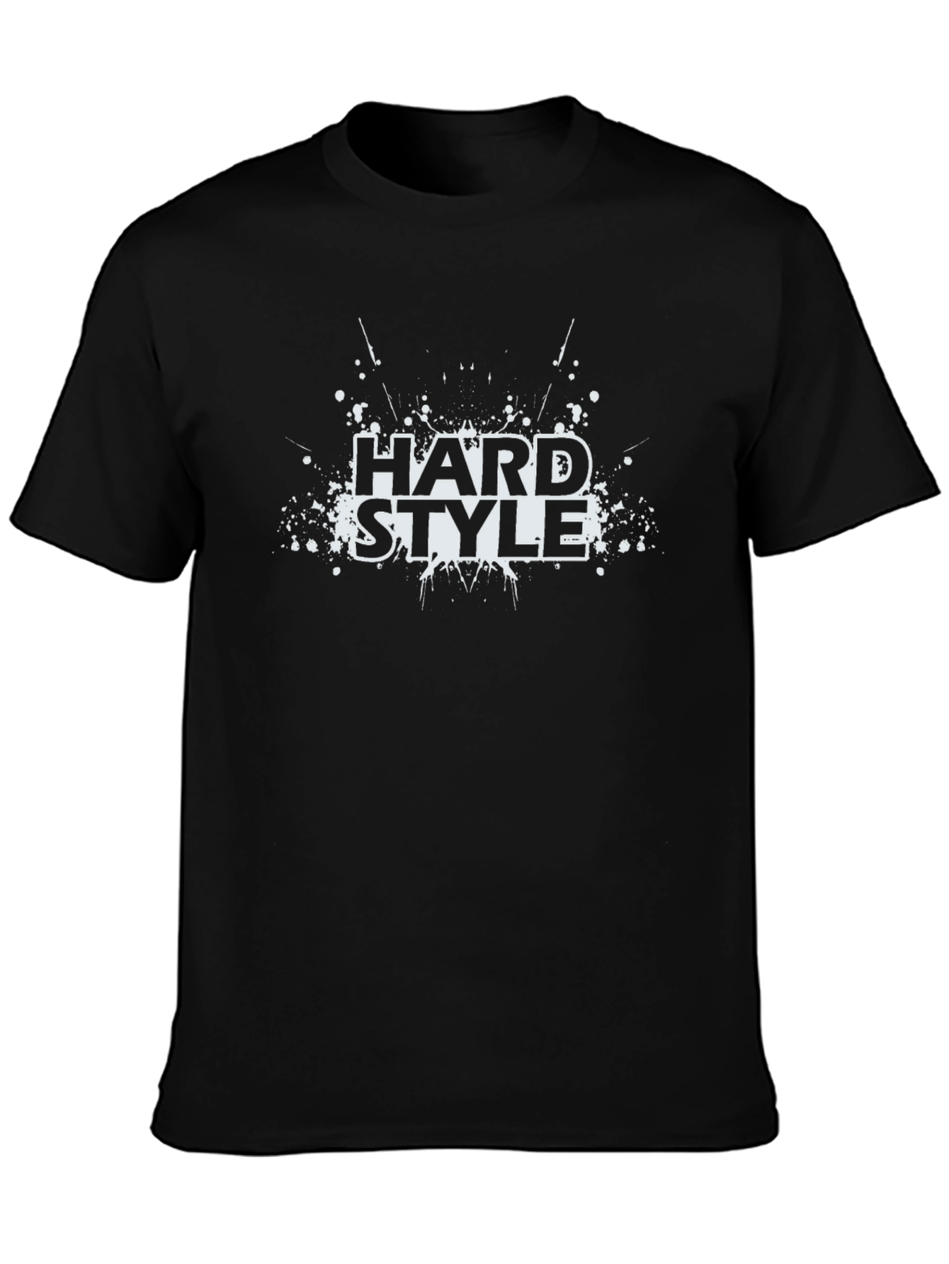 Black Hardstyle Graphic Print Black T-Shirt view 3