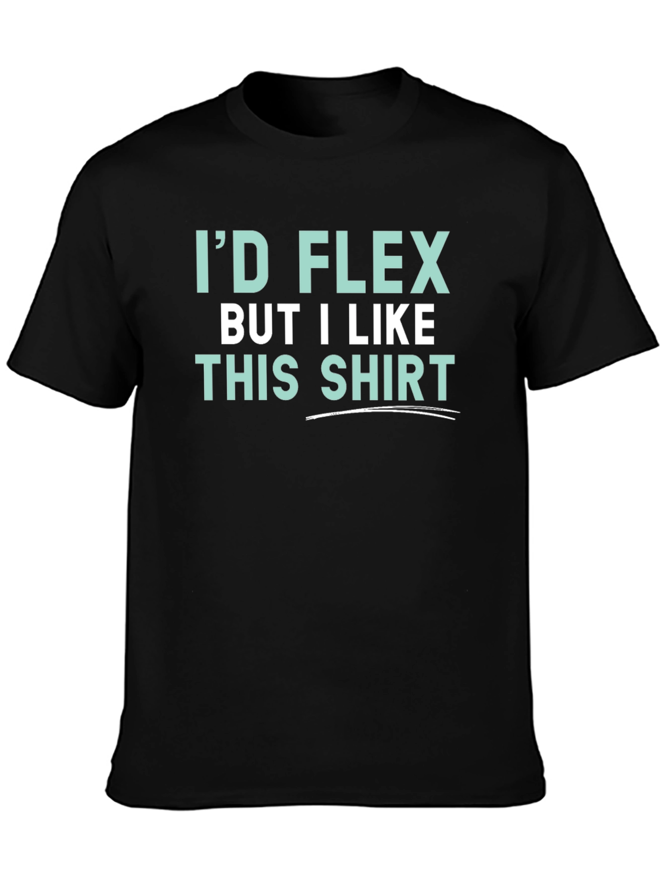 Black Funny Flexing Graphic Tee - I Like This Shirt! view 3