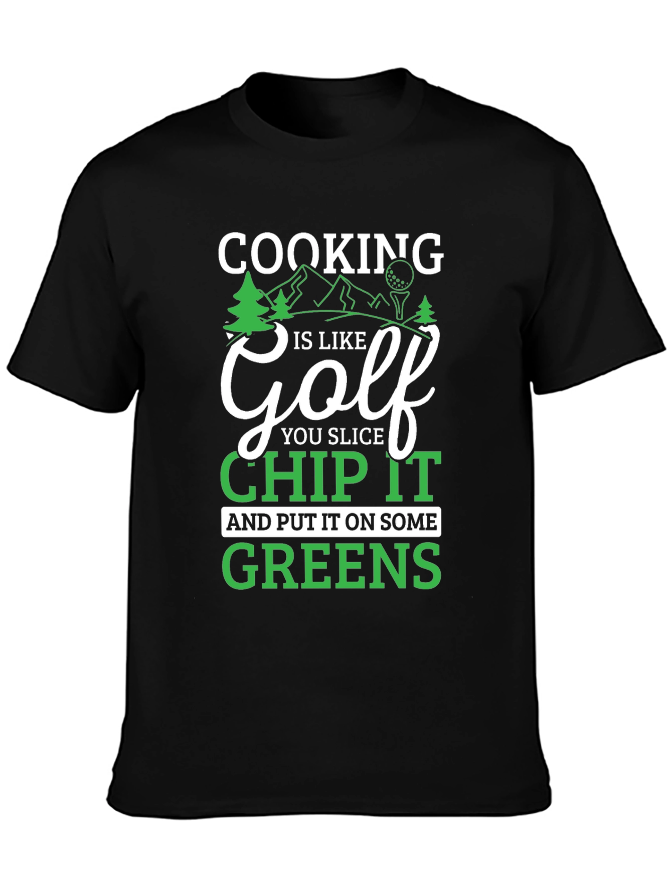 Black Cooking is like Golf T-Shirt view 3