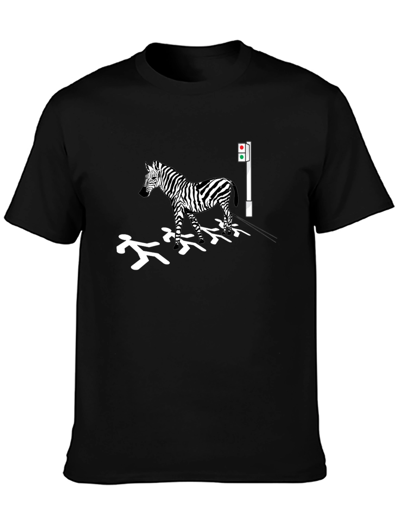 Black Zebra Crossing T-Shirt view 3