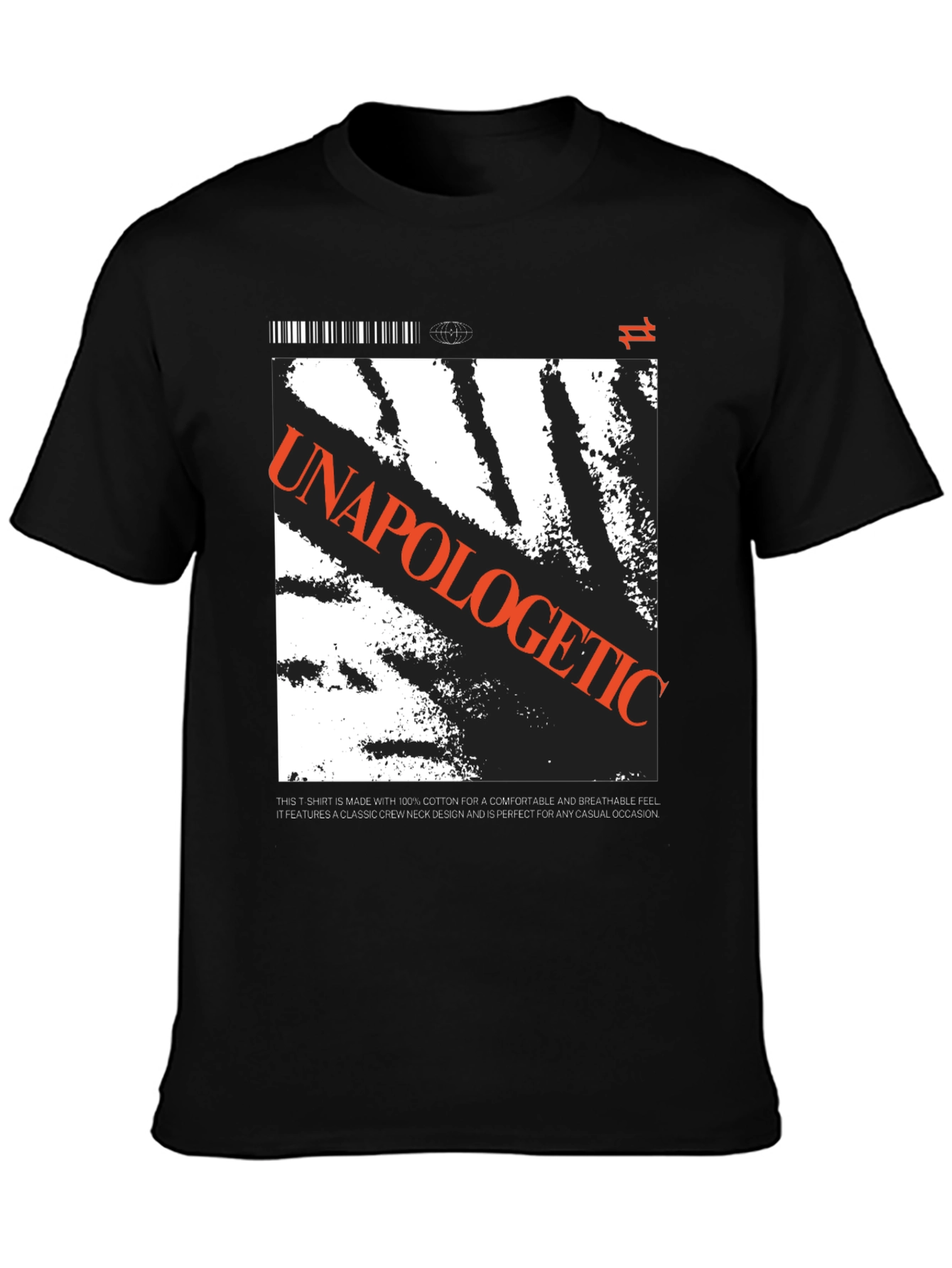 Black Unapologetic Graphic Print T-Shirt view 3