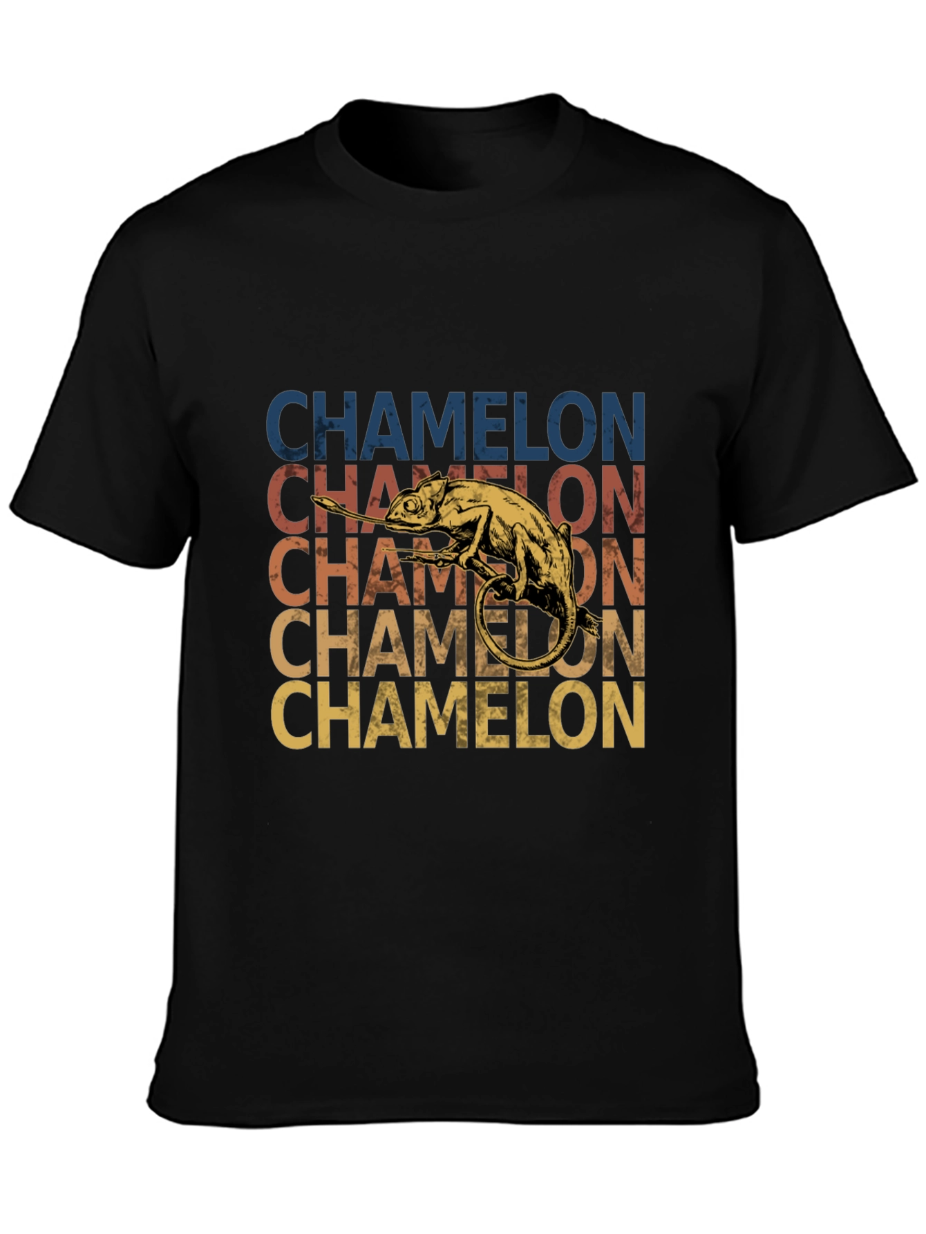 Black Chameleon Graphic Tee - Retro Style view 3