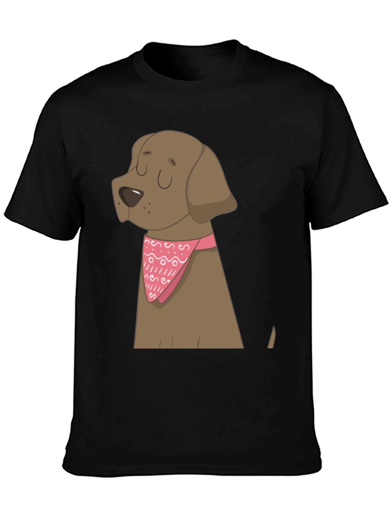 Black Dog Graphic T-Shirt, Black Cotton Blend view 3