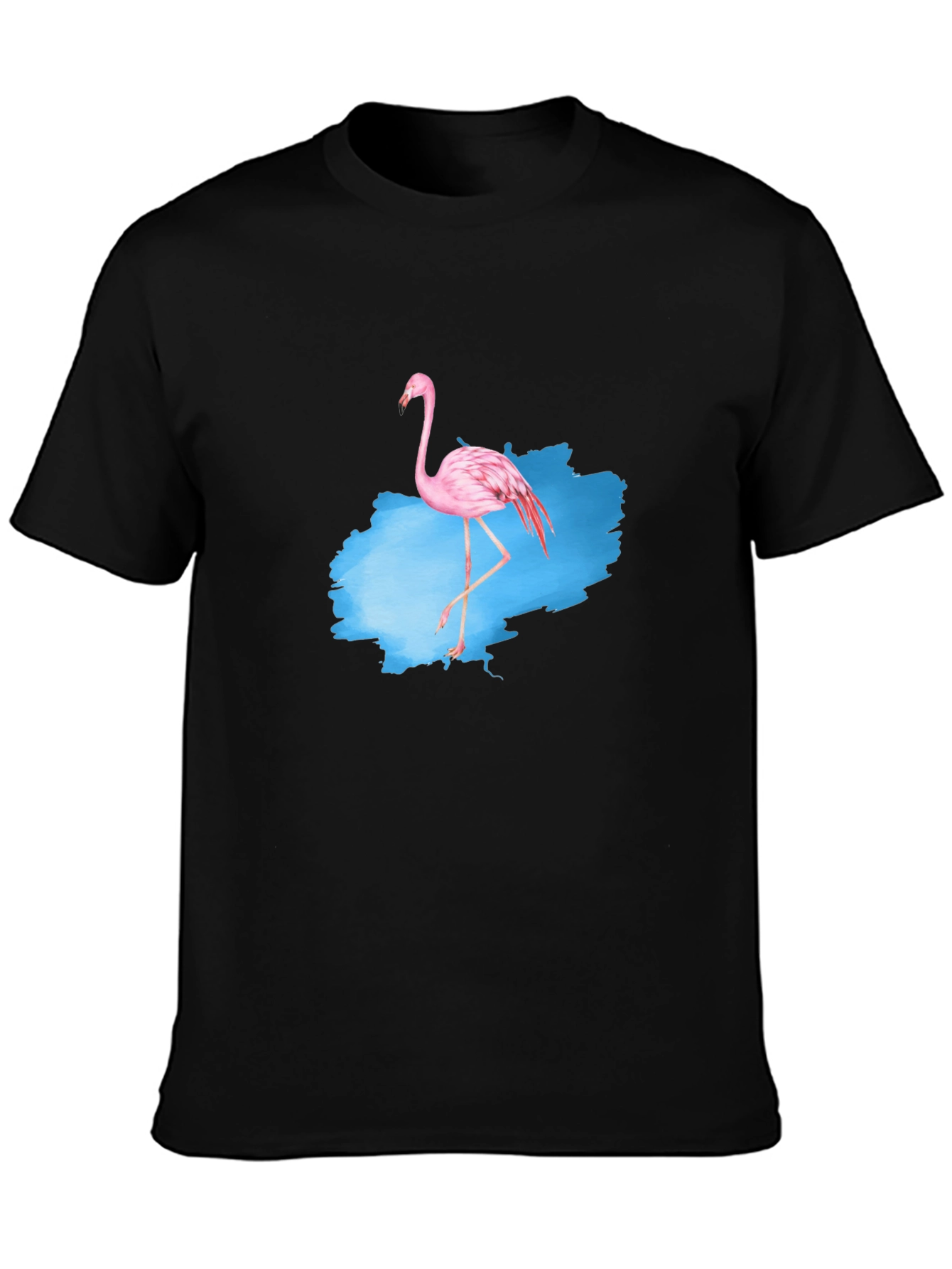 Black Flamingo Graphic Tee - Men's Black T-Shirt view 3