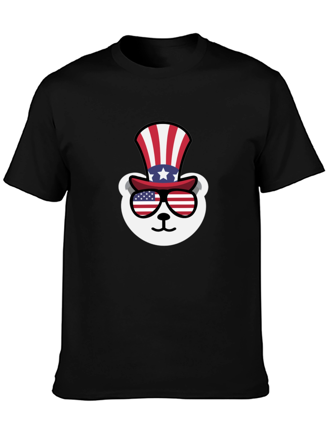 Black Patriotic Bear T-Shirt view 3