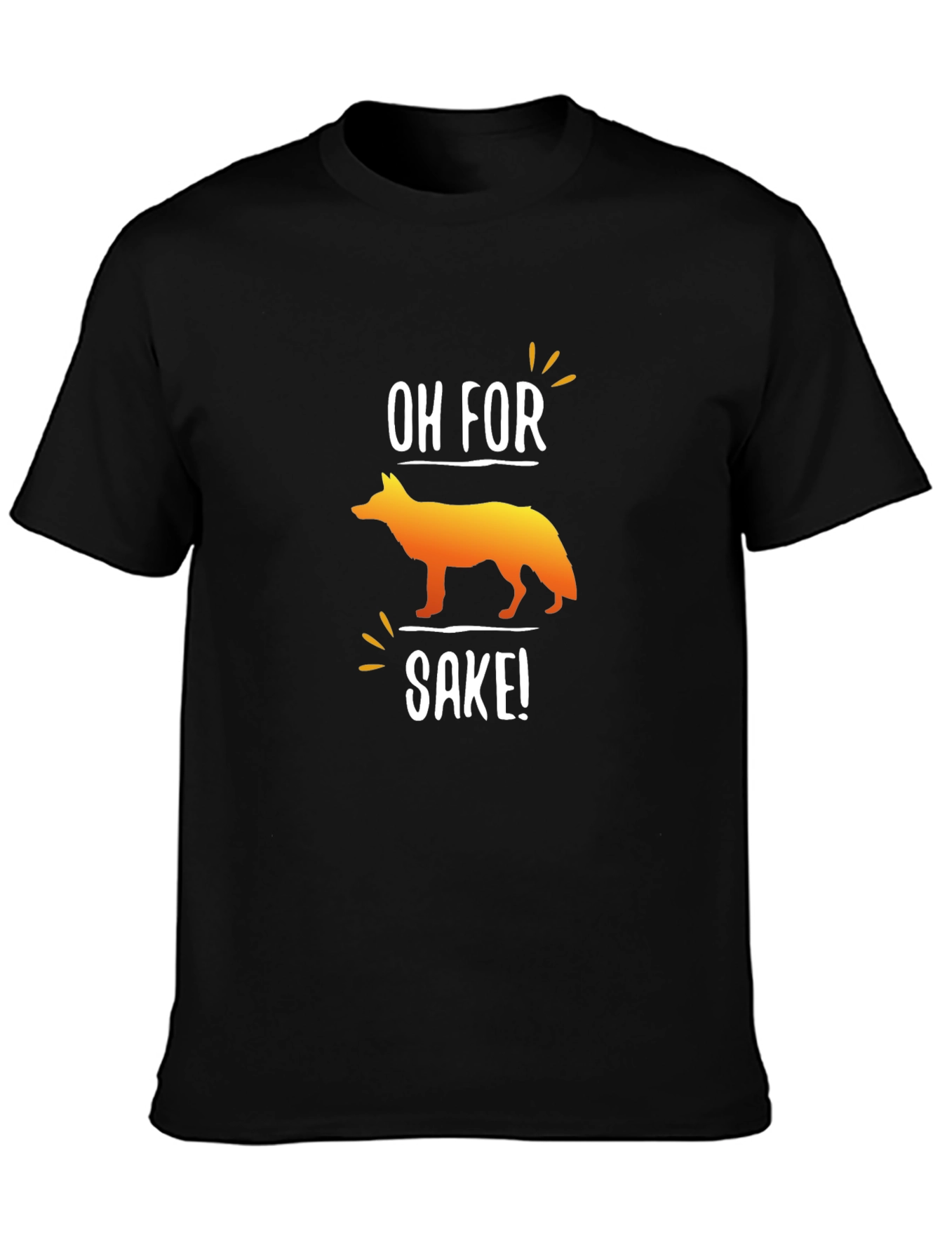Black Oh For Fox Sake! Graphic Tee view 3