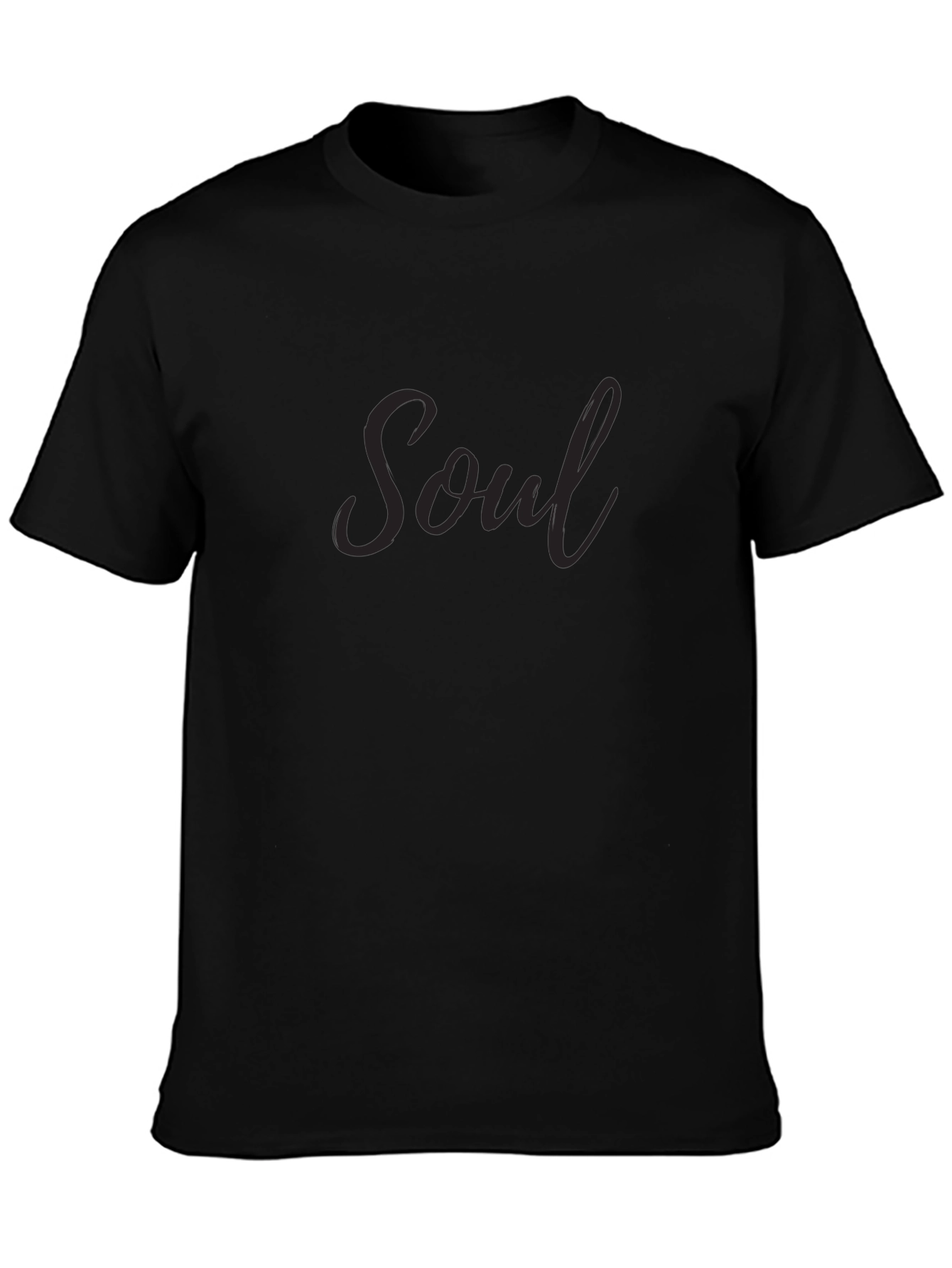 Black Soulful Black Tee: Express Your Inner Self view 3