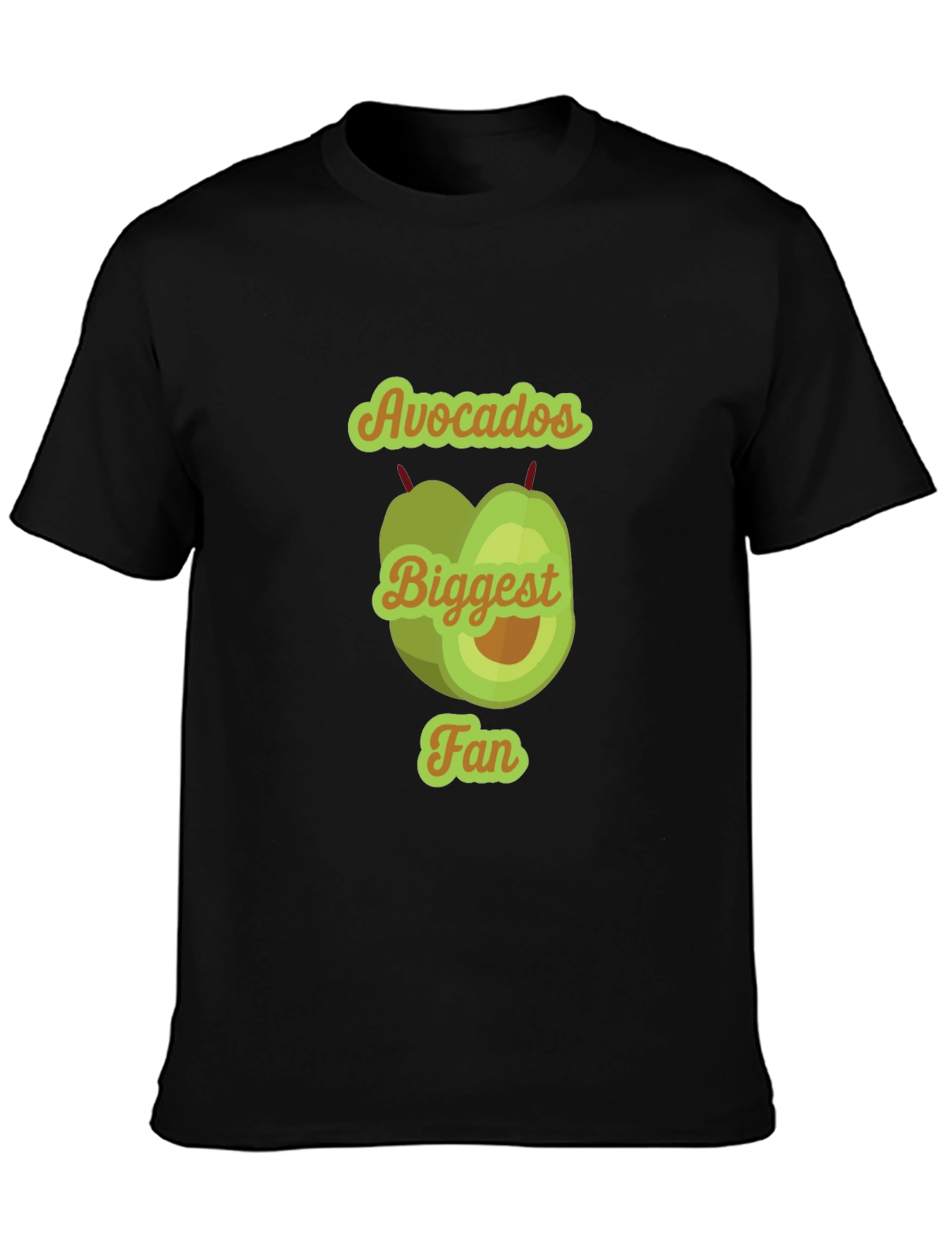 Black Avocados Biggest Fan T-Shirt - Cute Fruit Tee view 3