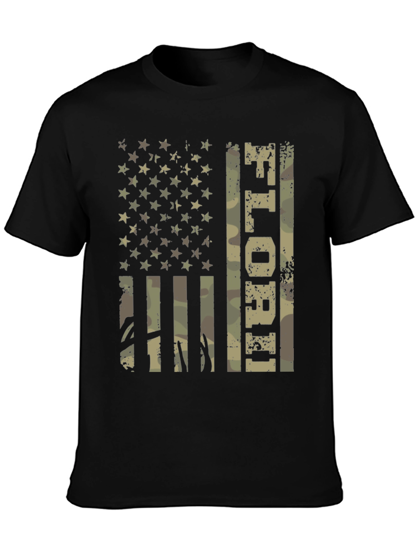 Black Patriotic Camo 'LIBORI' Graphic Tee view 3