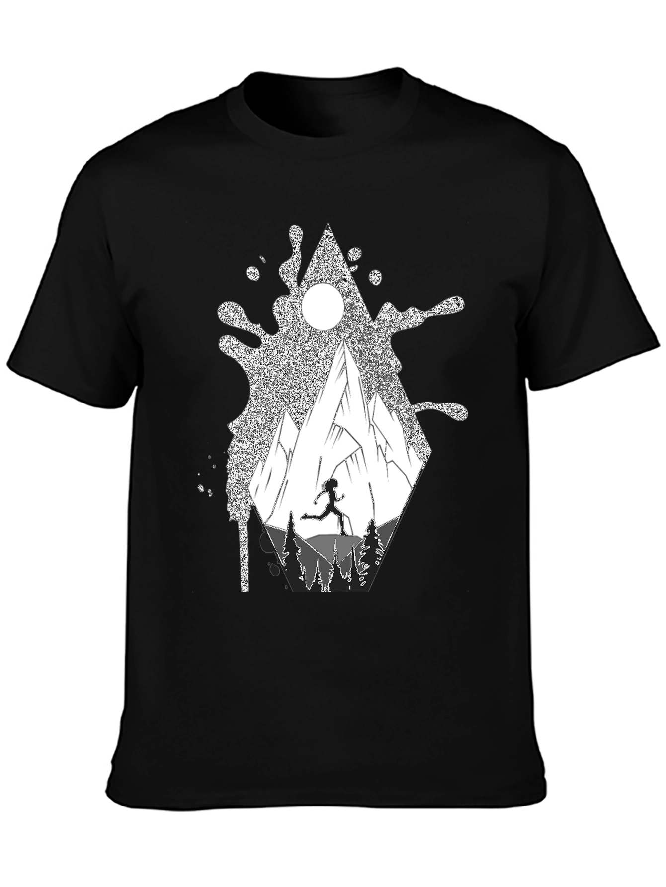 Black Adventure Mountain T-Shirt view 3