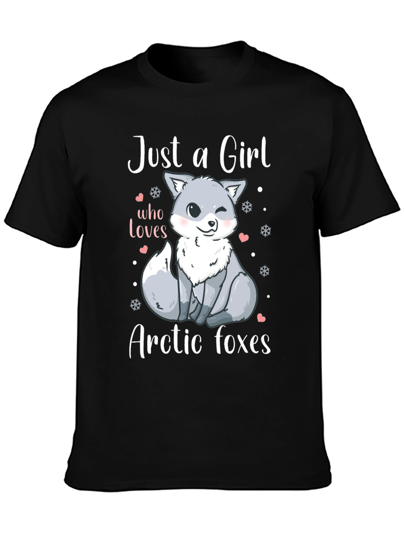 Black Girl Who Loves Arctic Foxes T-Shirt view 3