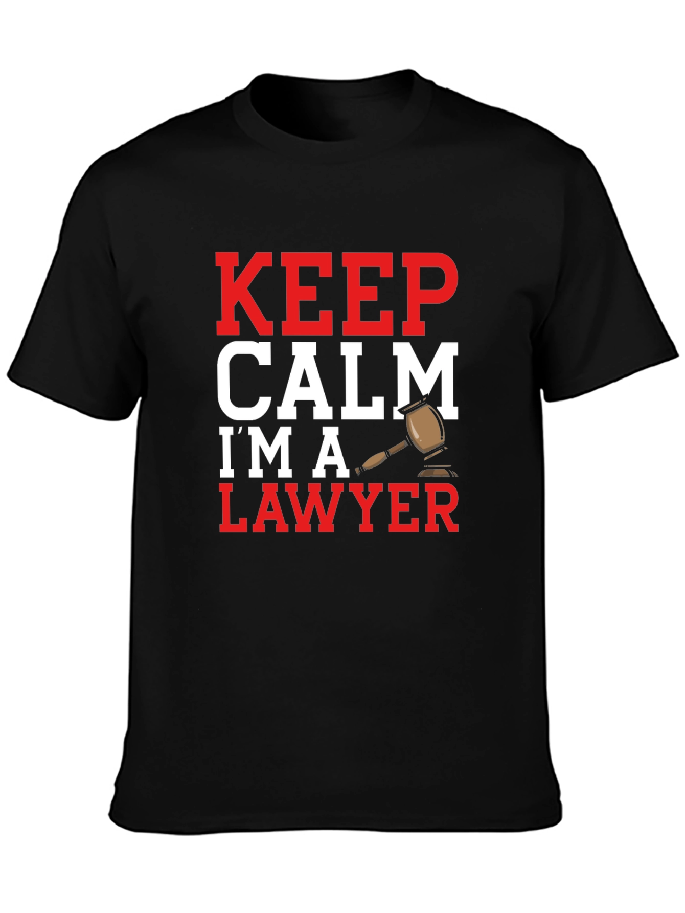 Black Keep Calm I'm A Lawyer T-Shirt - Novelty Law Attorney Tee view 3