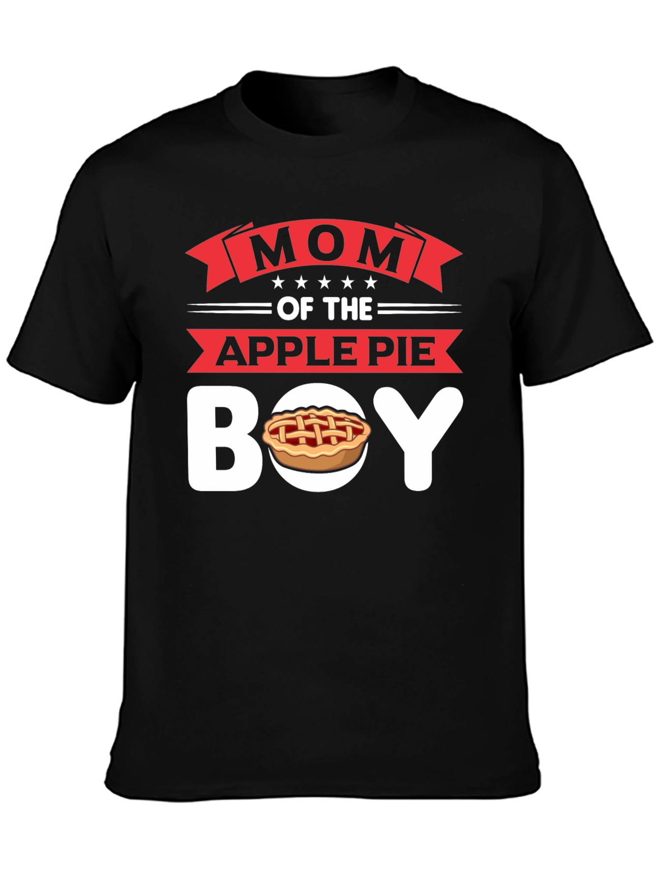 Black Mom of the Apple Pie Boy T-Shirt - Novelty Graphic Tee view 3