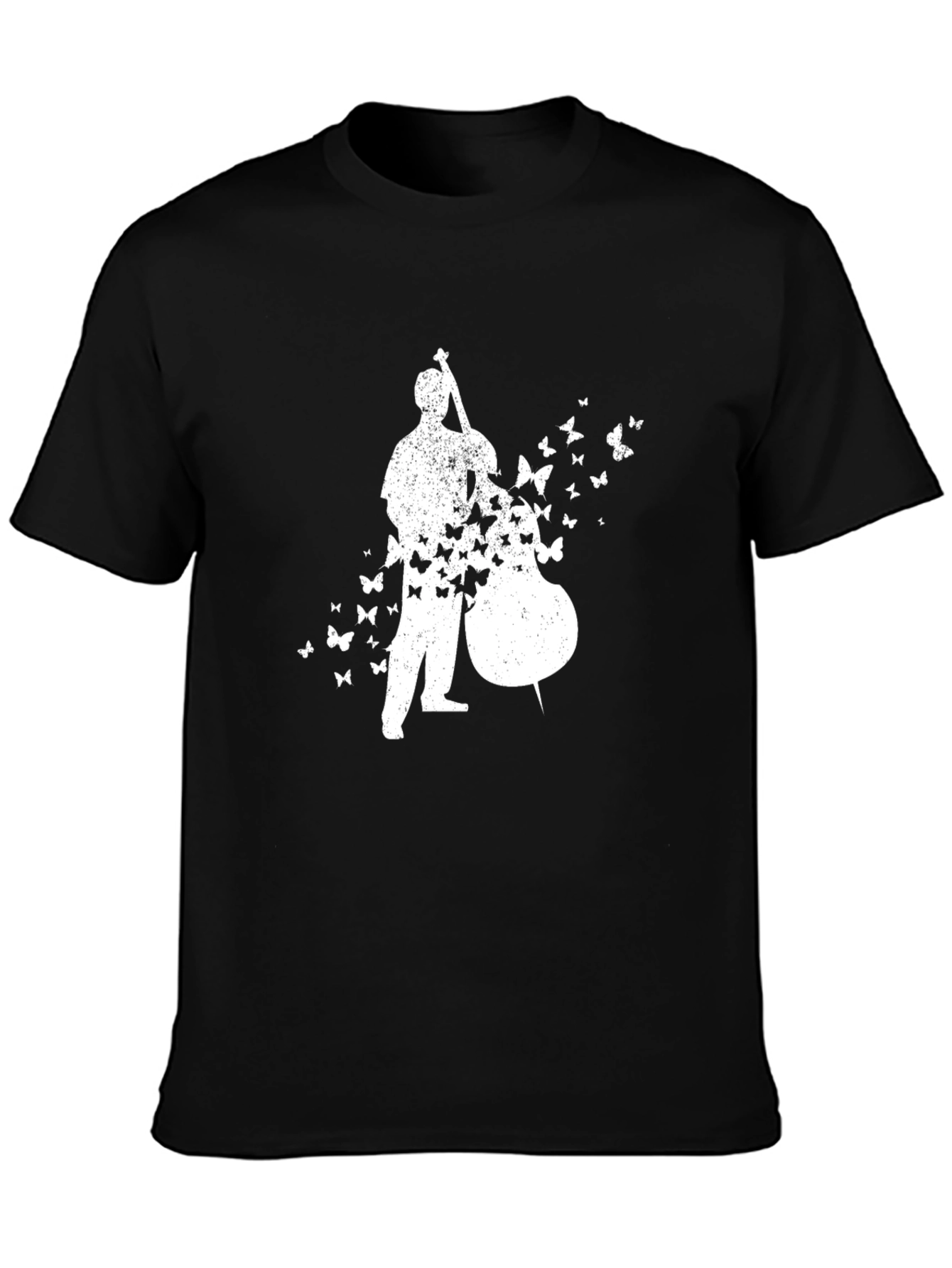 Black Bass Player Butterfly T-Shirt - Black view 3