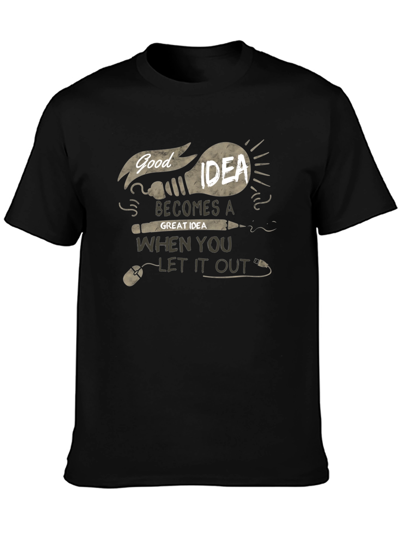 Good Idea T-Shirt - Creative Graphic Tee - 3