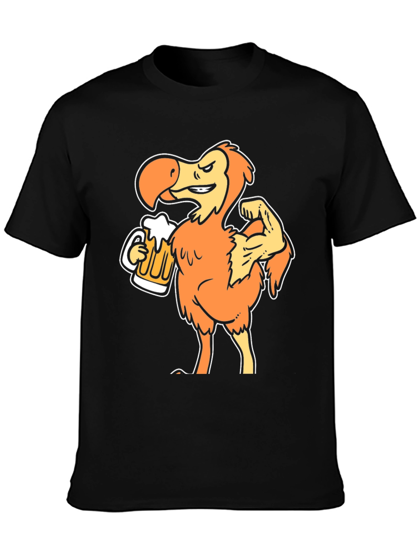 Black Dodo Bird Beer T-Shirt - Funny Gym Workout Tee view 3