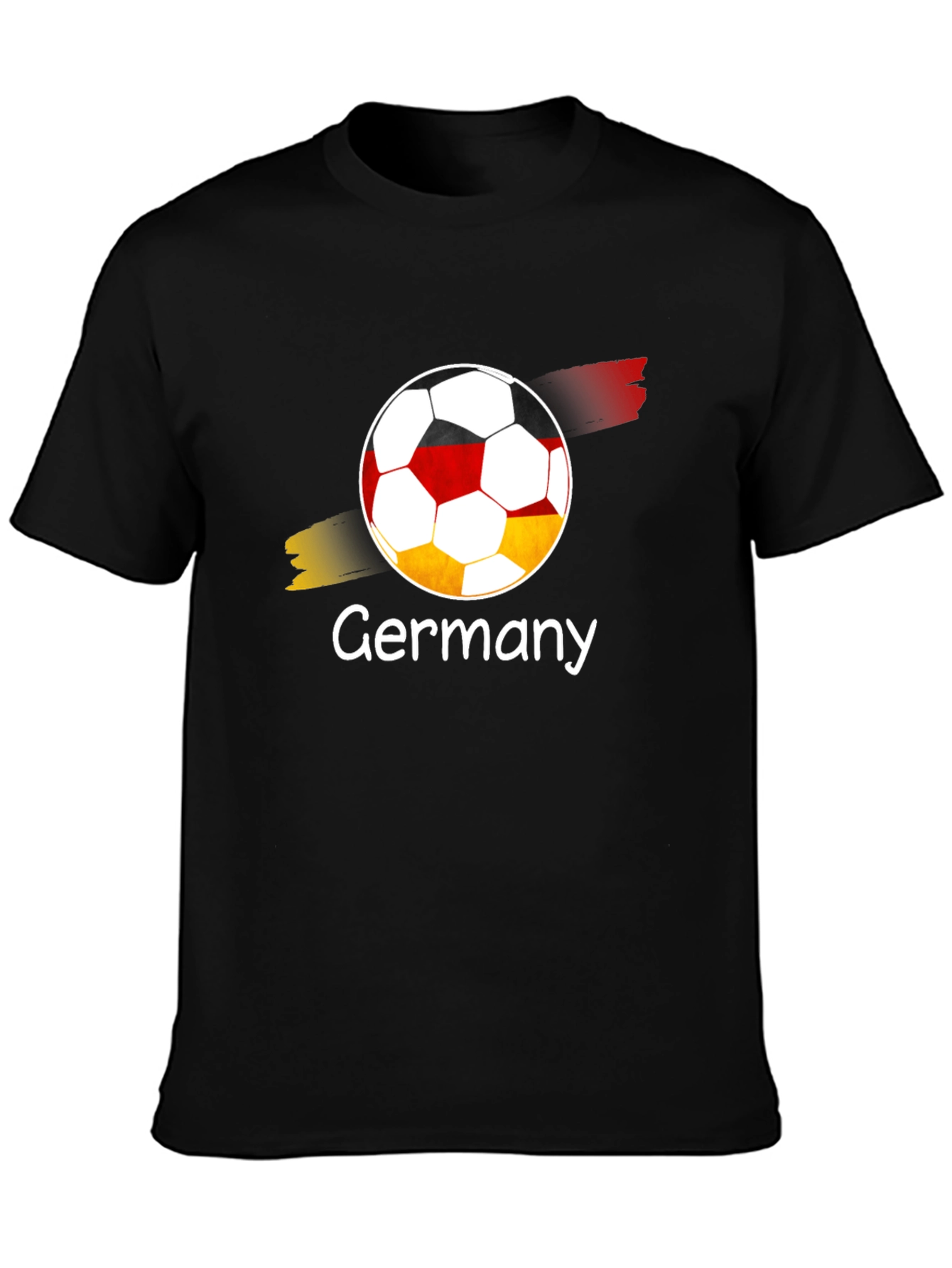 Black Germany Soccer T-Shirt - Black Graphic Tee view 3