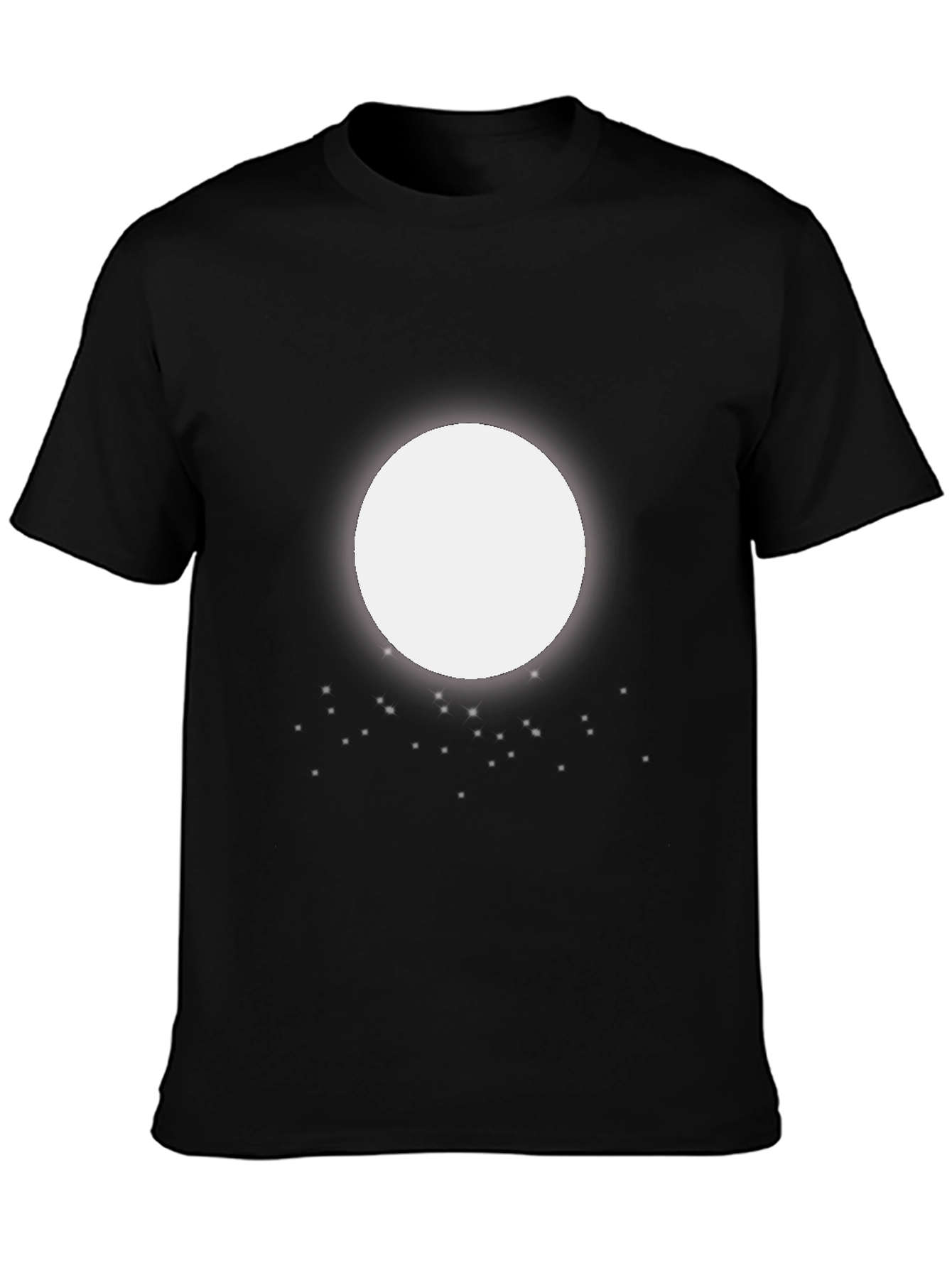 Black Abstract Circle Graphic Black T-Shirt view 3