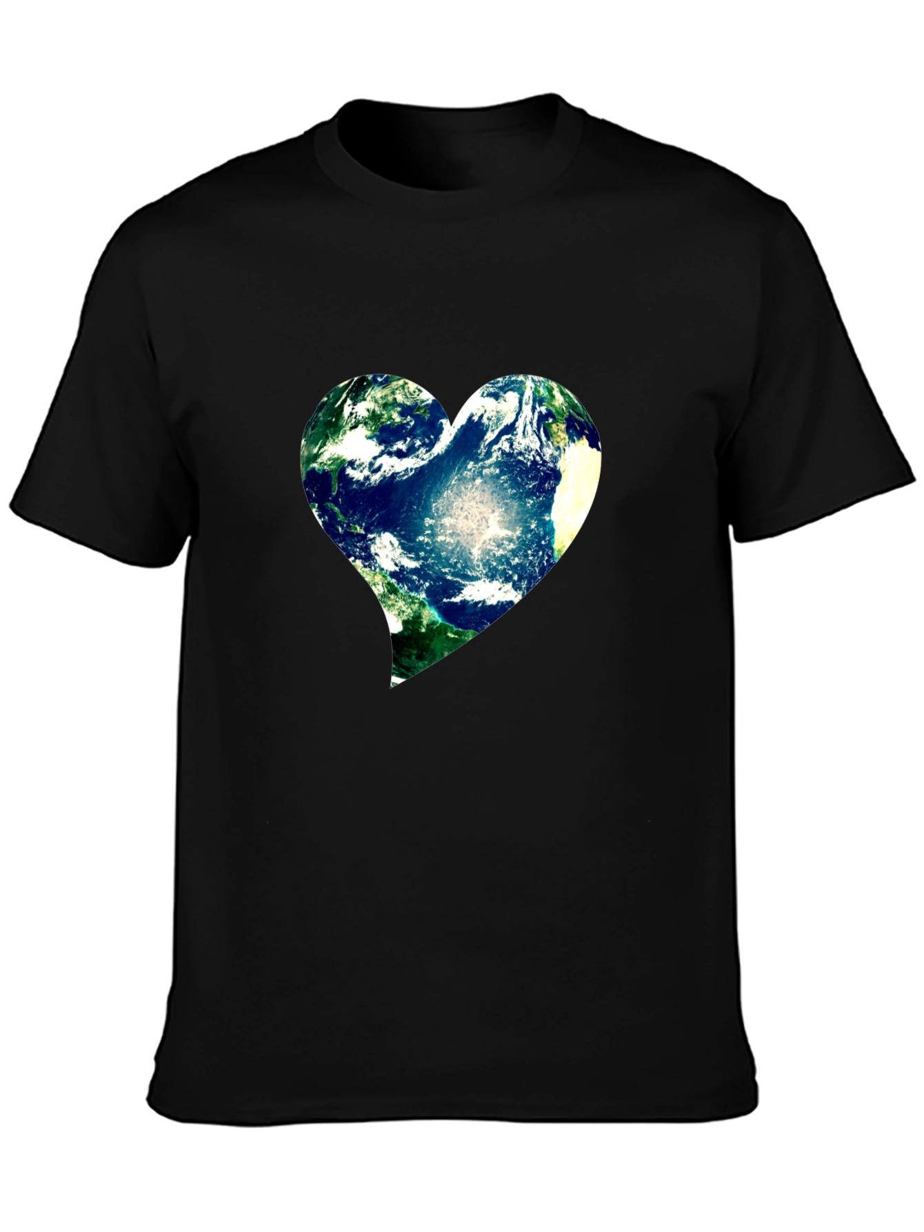 Black Earth Heart Tee - Show Your Love for the Planet! view 3