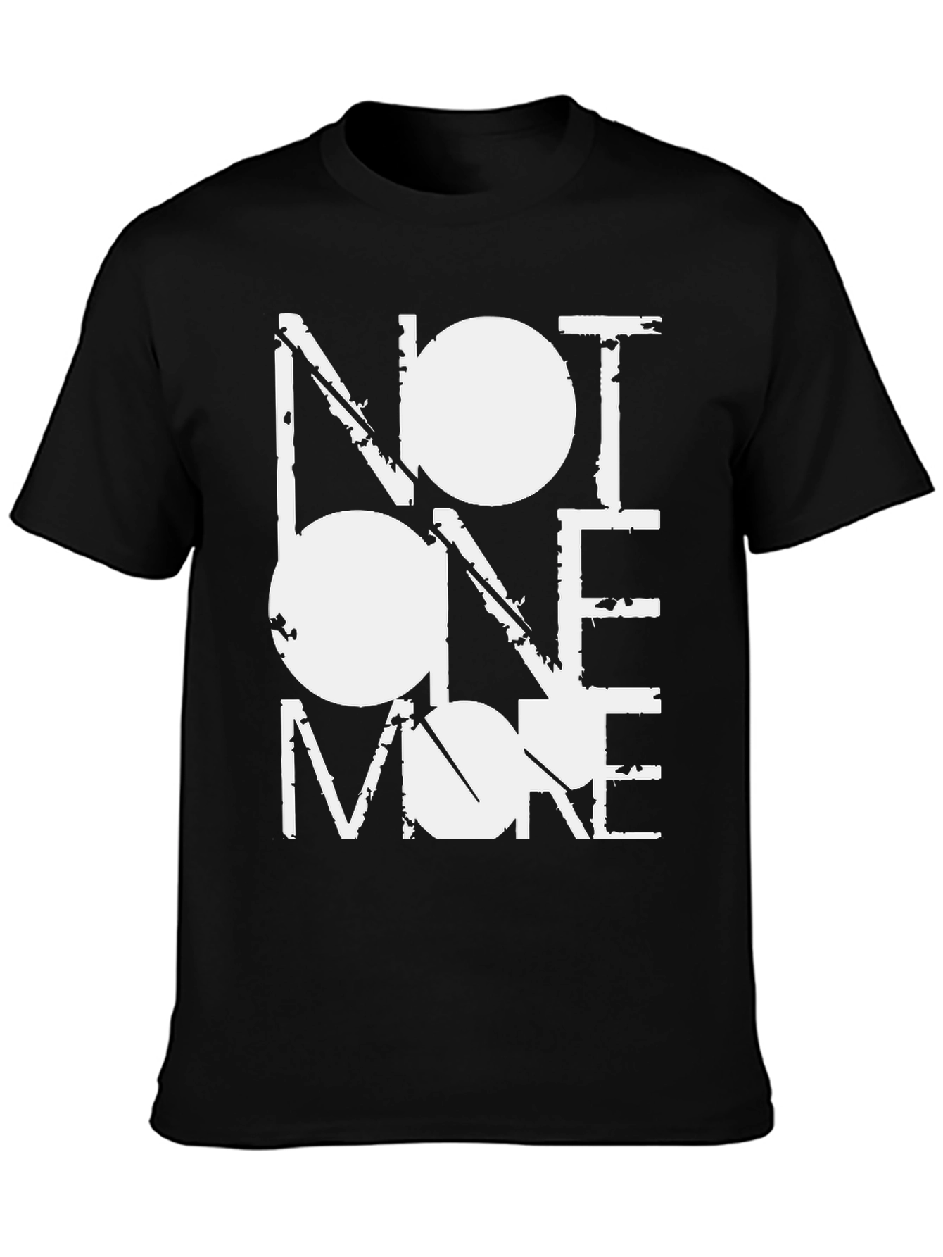 Black Distressed Graphic Tee - Not One More view 3