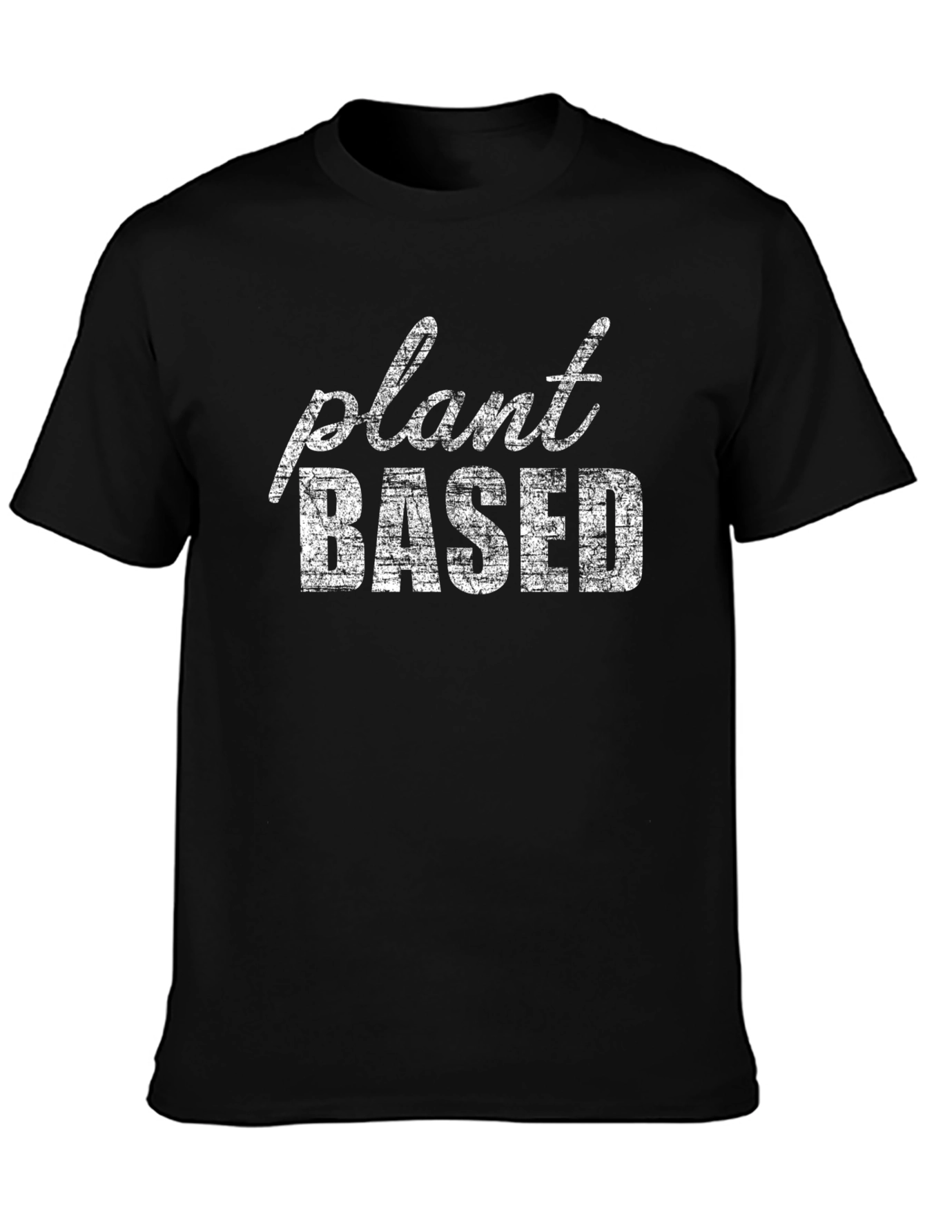 Black Plant Based T-Shirt - Vegan Lifestyle Tee view 3
