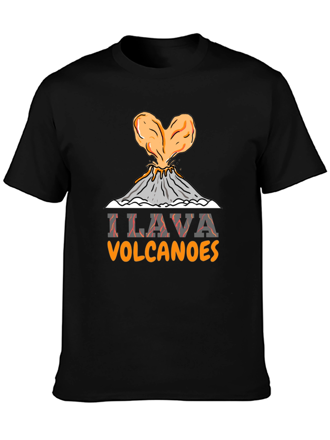 Black I Lava Volcanoes Graphic Tee view 3