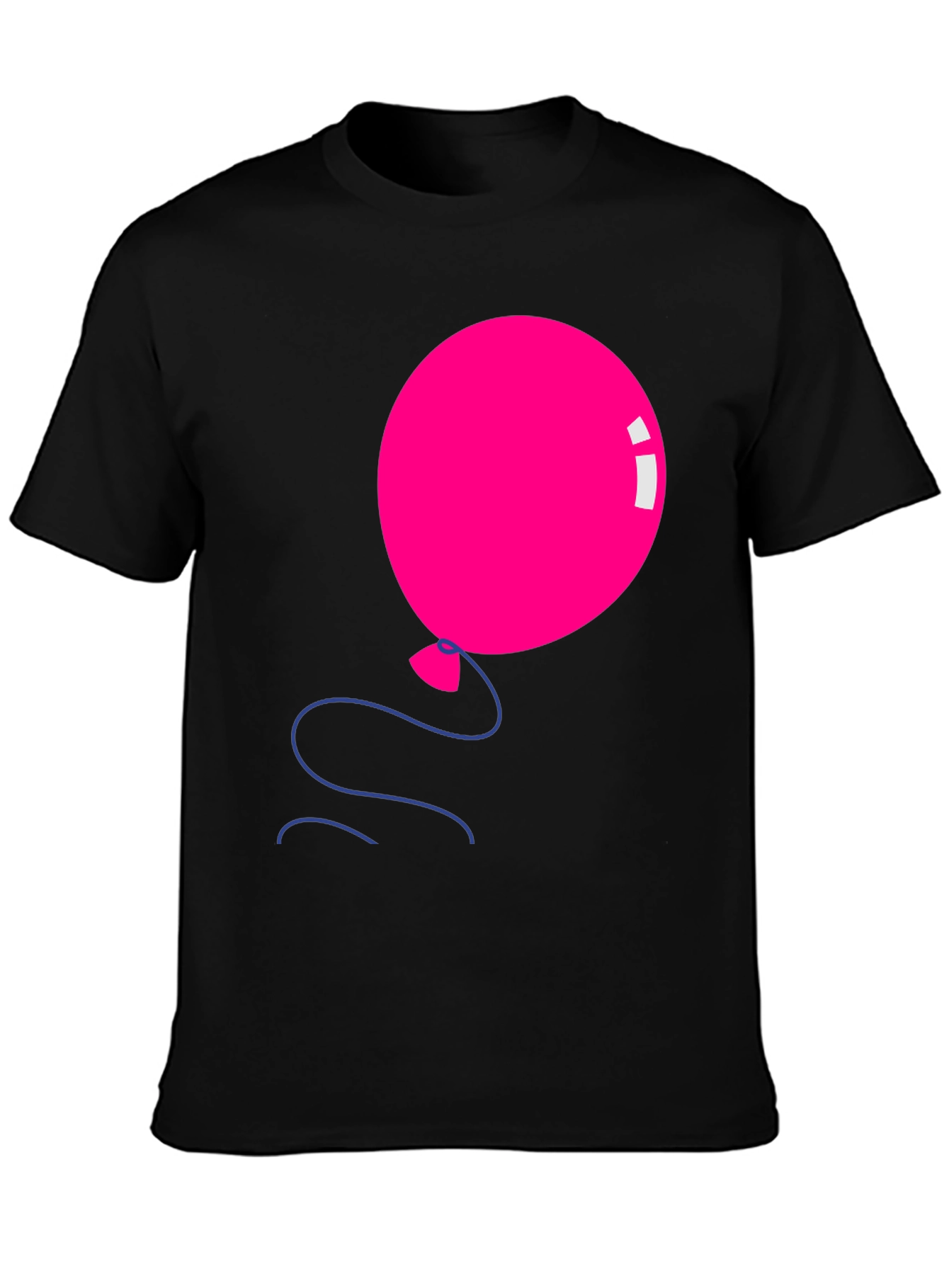 Pink Balloon Graphic Tee - Black Casual Shirt - 3